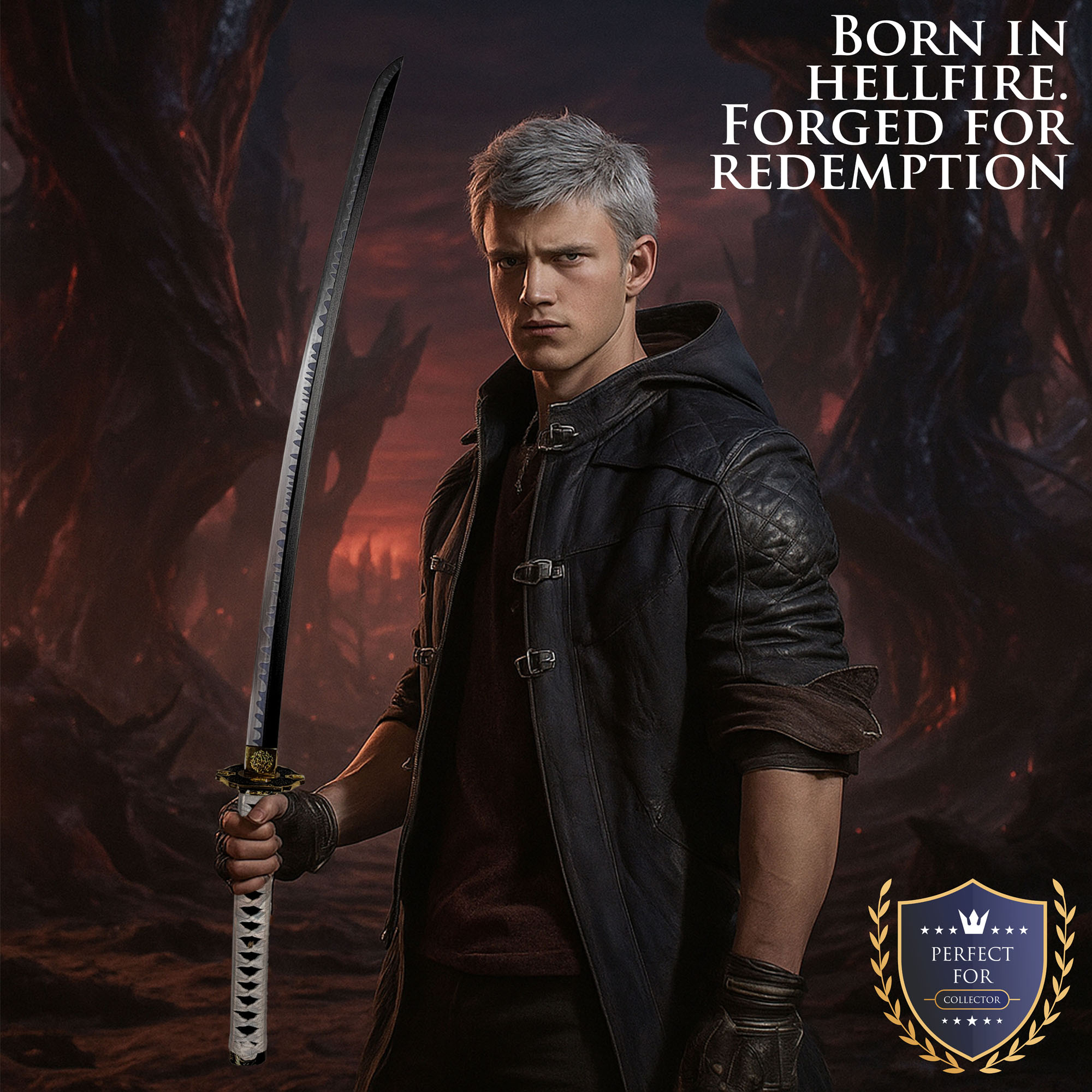 Devil May Cry 5 - Nero's New Sword with Sheath, handforged and sharp blade