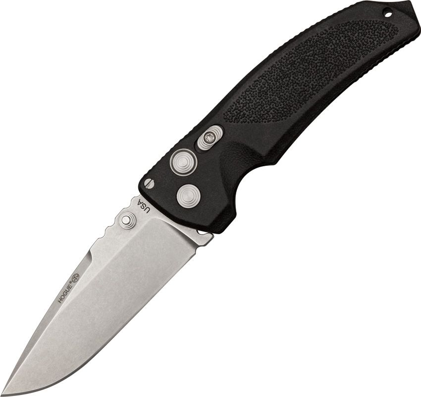 EX03 Drop Point Blade with Matte Black Polymer Handles