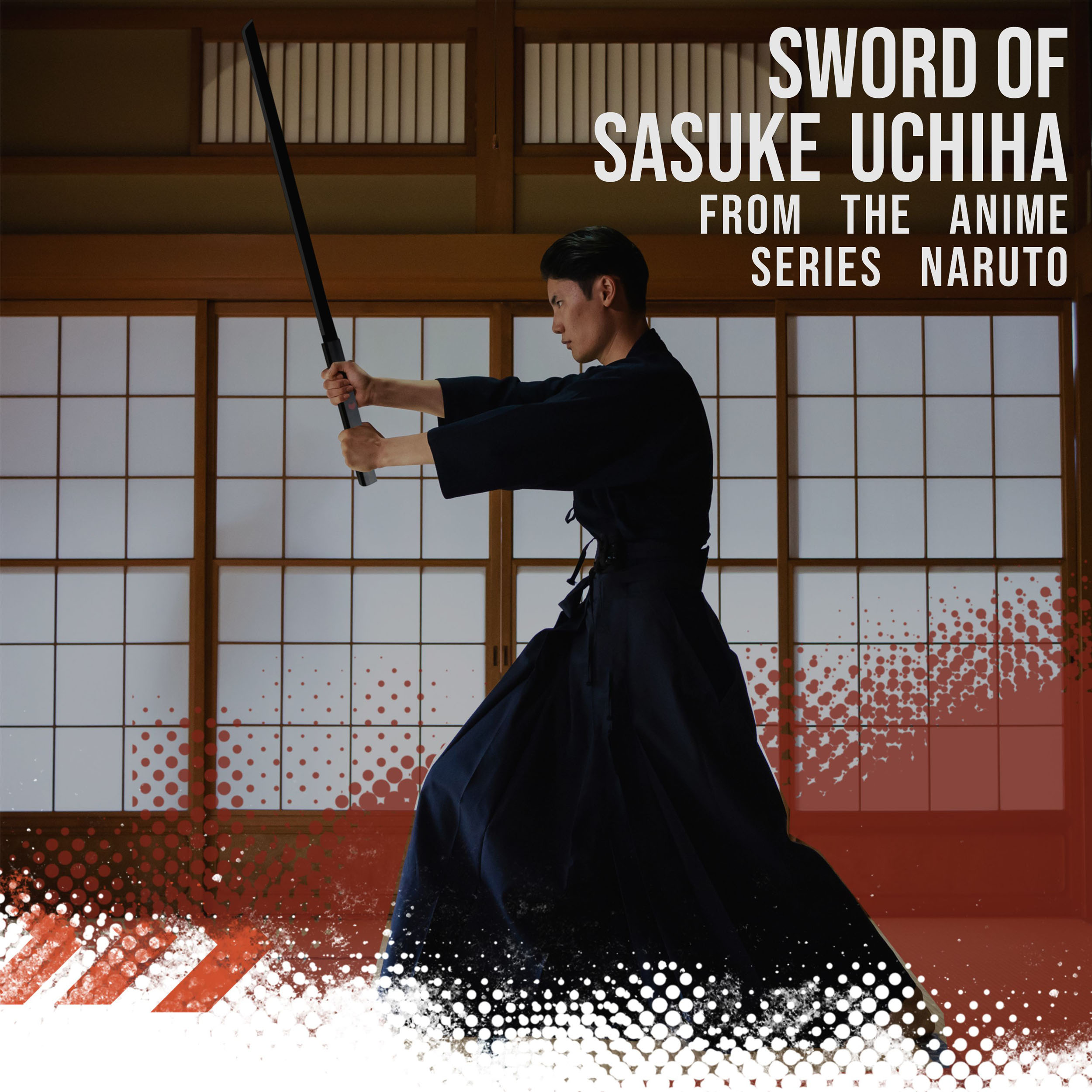 Sasuke Uchiha Naruto Anime Katana - schwarz handgeschmiedet