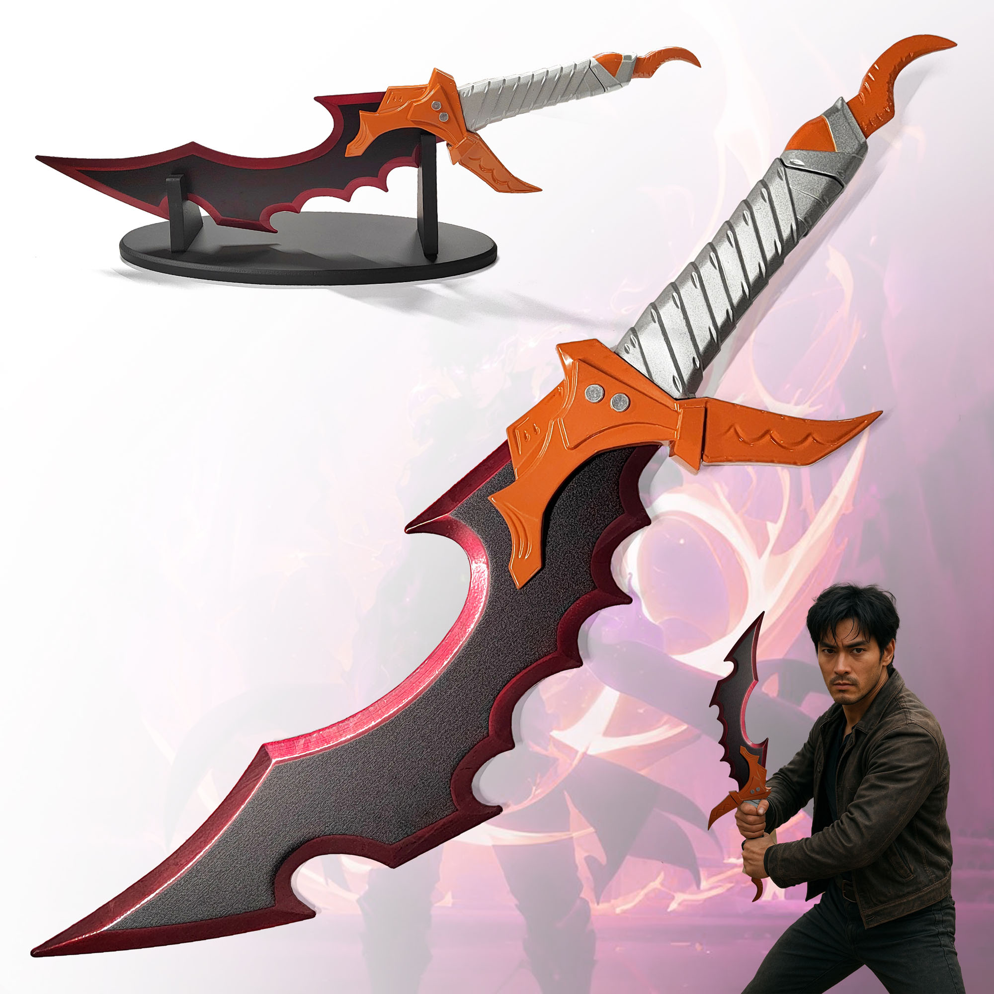 Solo Leveling - Sung Jinwoo Schwert Kasakas Ritter Killer Schwert mit Ständer Solo Leveling - Sung Jinwoo Schwert Kasakas Ritter Killer Schwert mit Ständer