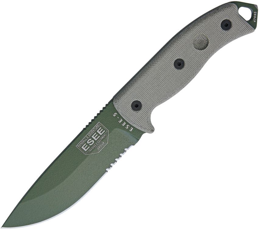 Esee Model 5 - Survival Part Serrated with sheath