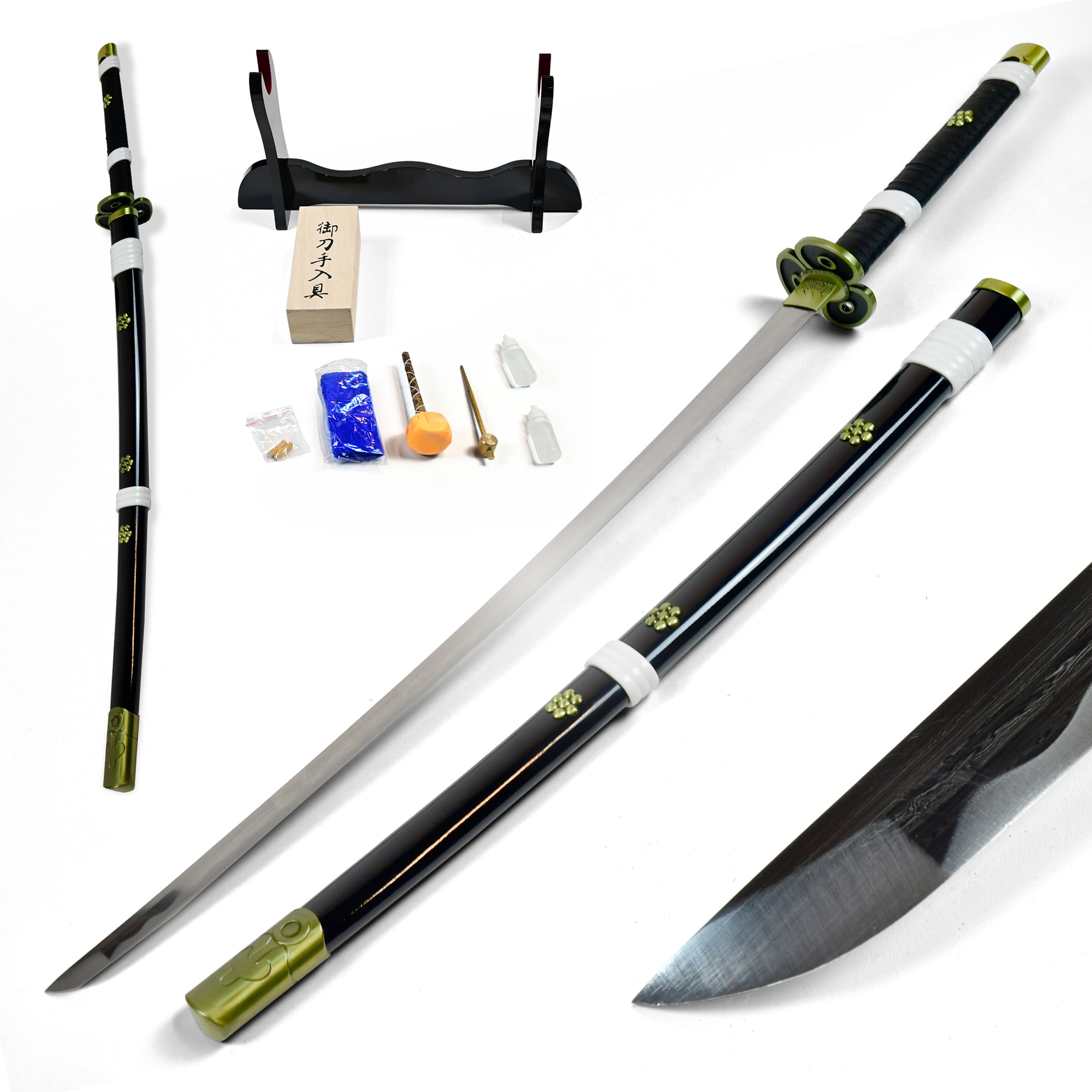 One Piece - Oden's Enma Sword, handforged & folded, Set