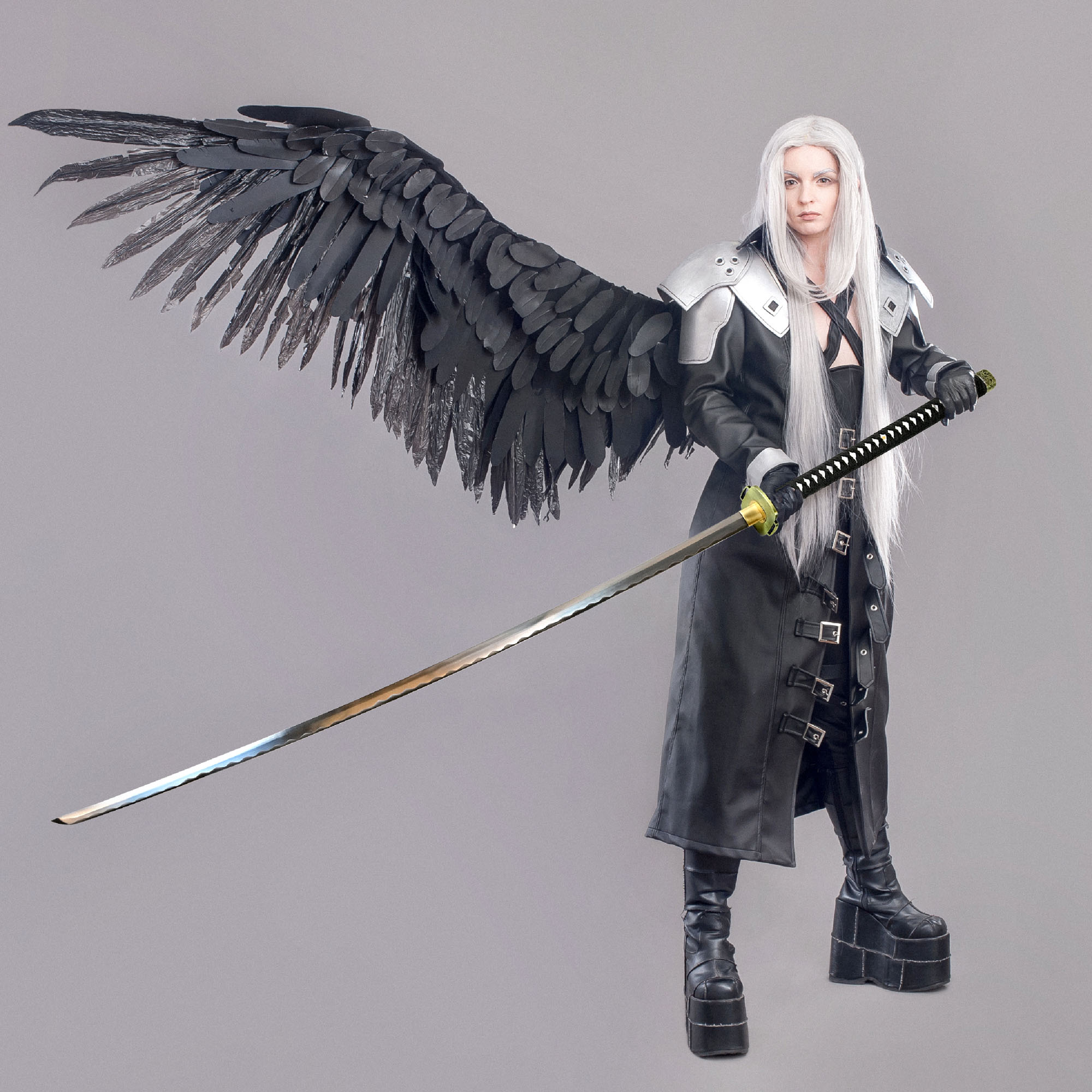 Sephiroth Masamune Schwert - Handgeschmiedet, Set Sephiroth Masamune Schwert - Handgeschmiedet, Set