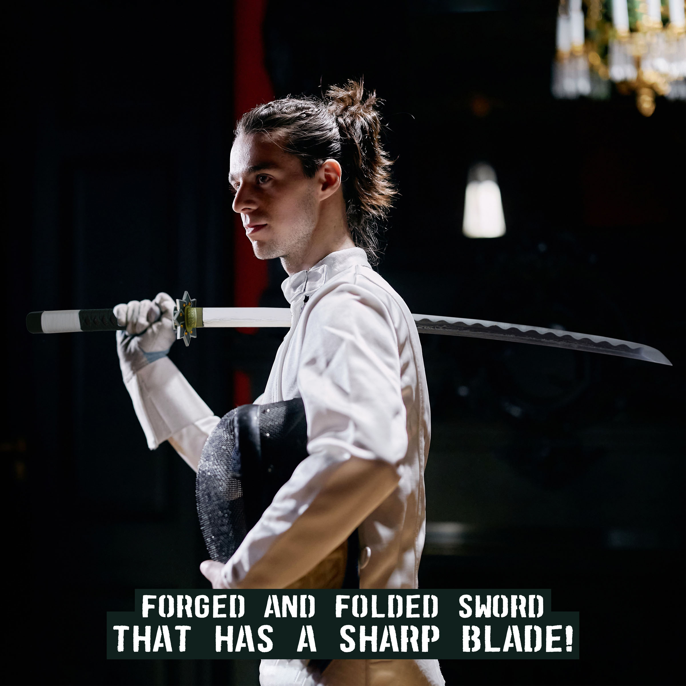 Demon Slayer: Kimetsu no Yaiba - Shinazugawa Sanemi sword - handforged and folded, Set