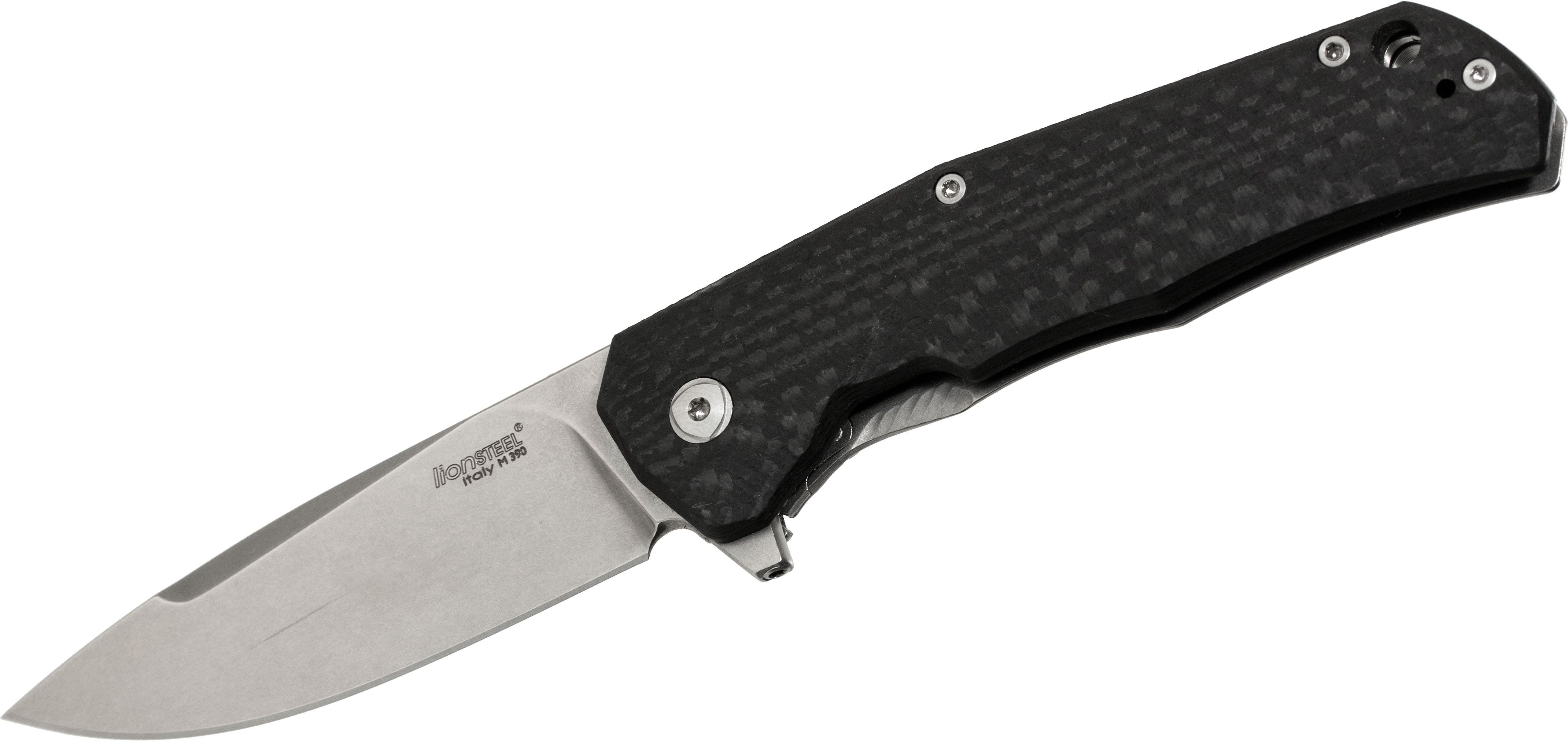 Three Rapid Exchange, M390 Blade, Carbon Fiber/Matte Titanium Handle