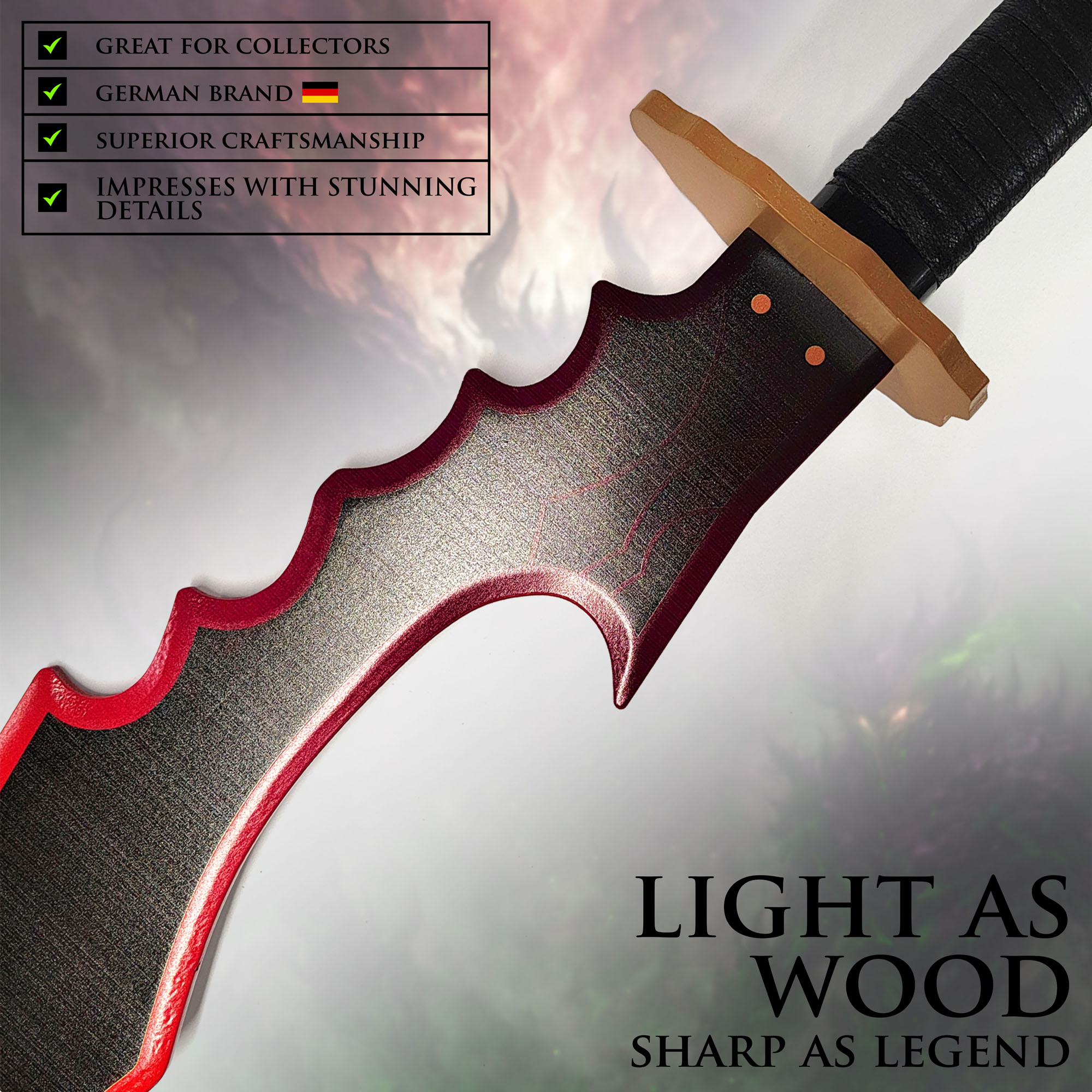 Solo Leveling – Knight Killer, Sung Jinwoos Dolch, Holzversion