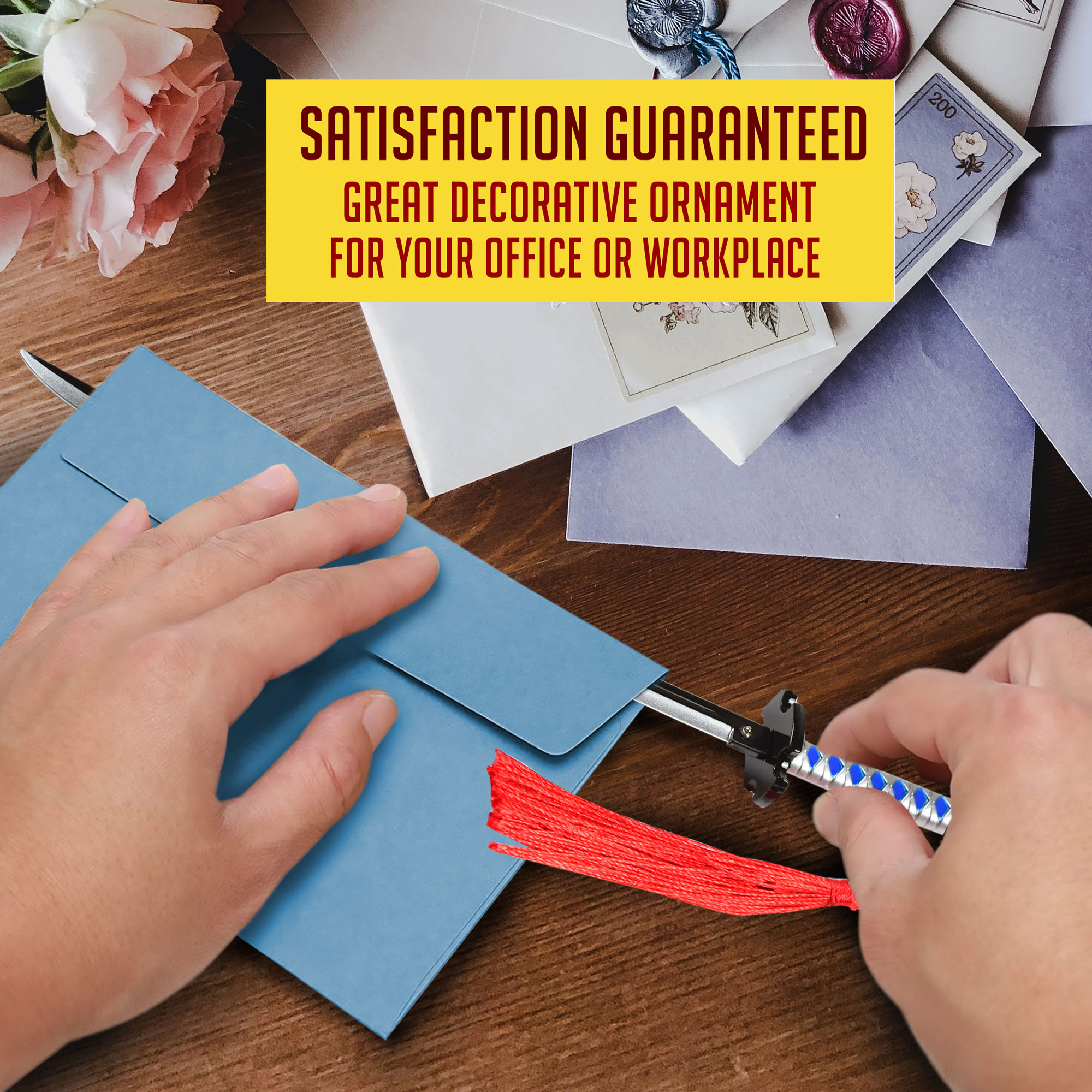 Demon Slayer – Sakonji Tanjiro Katana Brieföffner Schwert mit Scheide und Ständer