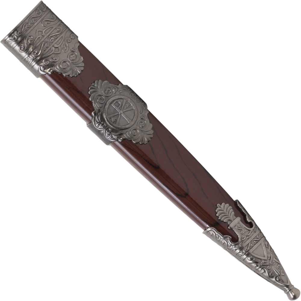 Roman dagger silver / brown with scabbard 