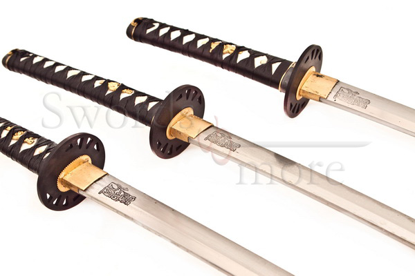 3-teiliges "Töte Bill" Hattori Hanzo Schwert Set handgeschmiedet