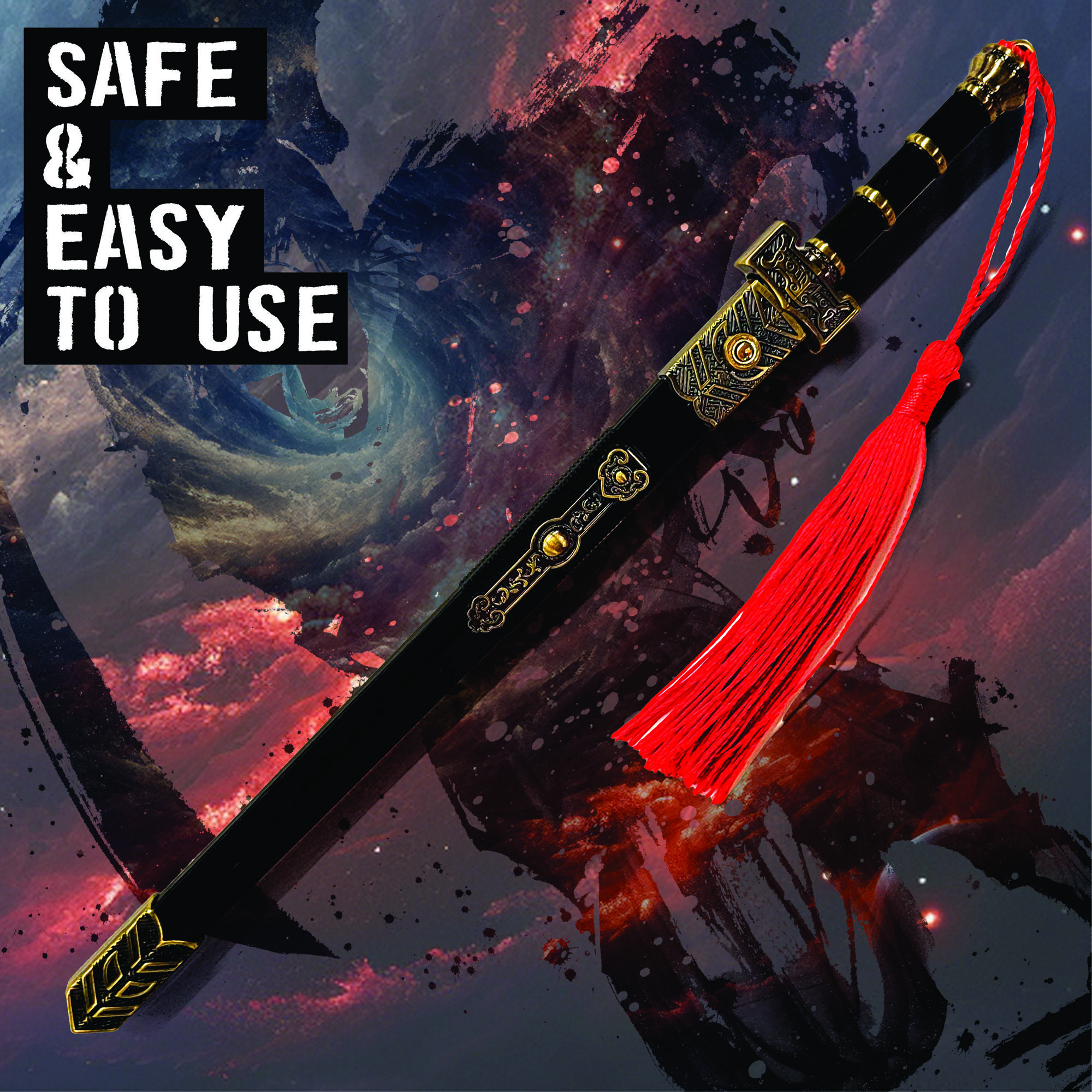 Tai Chi Schwert – Kung Fu Jian Schwert Brieföffner mit Scheide und Ständer