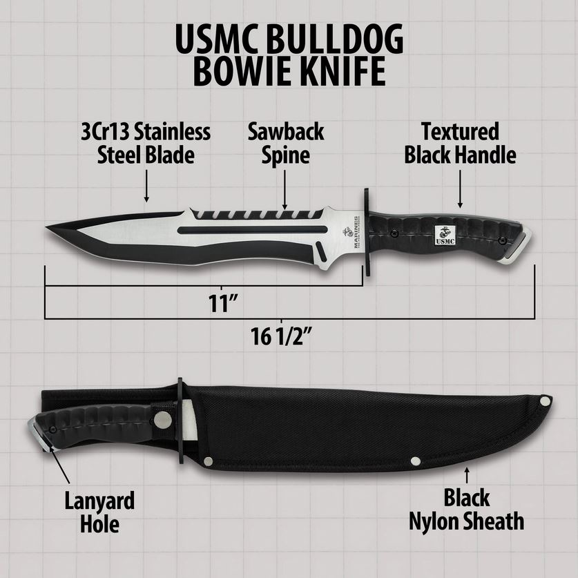 USMC Bulldog Bowie Knife