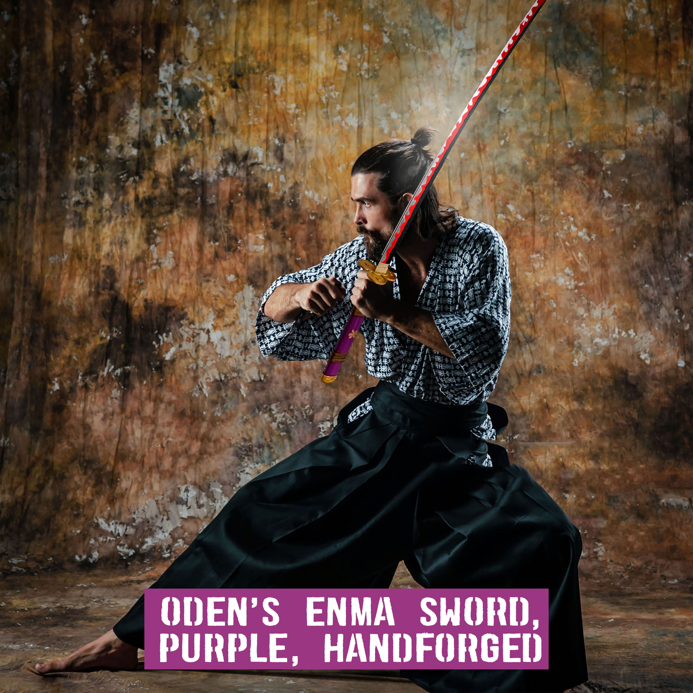 One Piece - Oden's Enma Sword, Purple, handforged