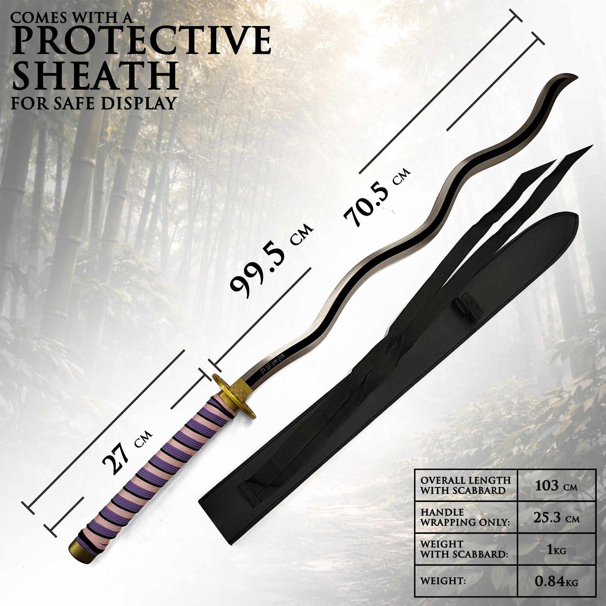 Demon Slayer: Obanai Iguro Katana mit Scheide