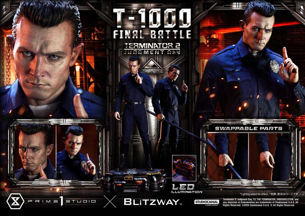 Terminator 2 Museum Masterline Series Statue 1/3 T-1000 Final Battle 73 cm
