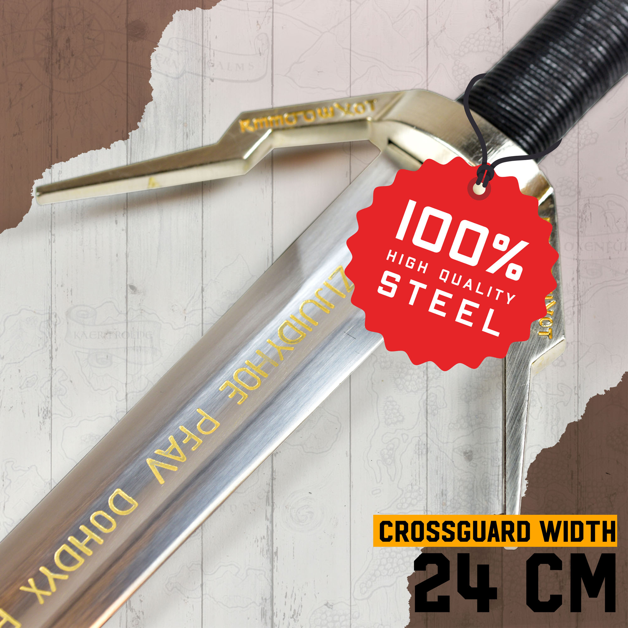 The Witcher Schwert Set - Silber + Stahl Schwert (Bundle aus 41611 und 40659)