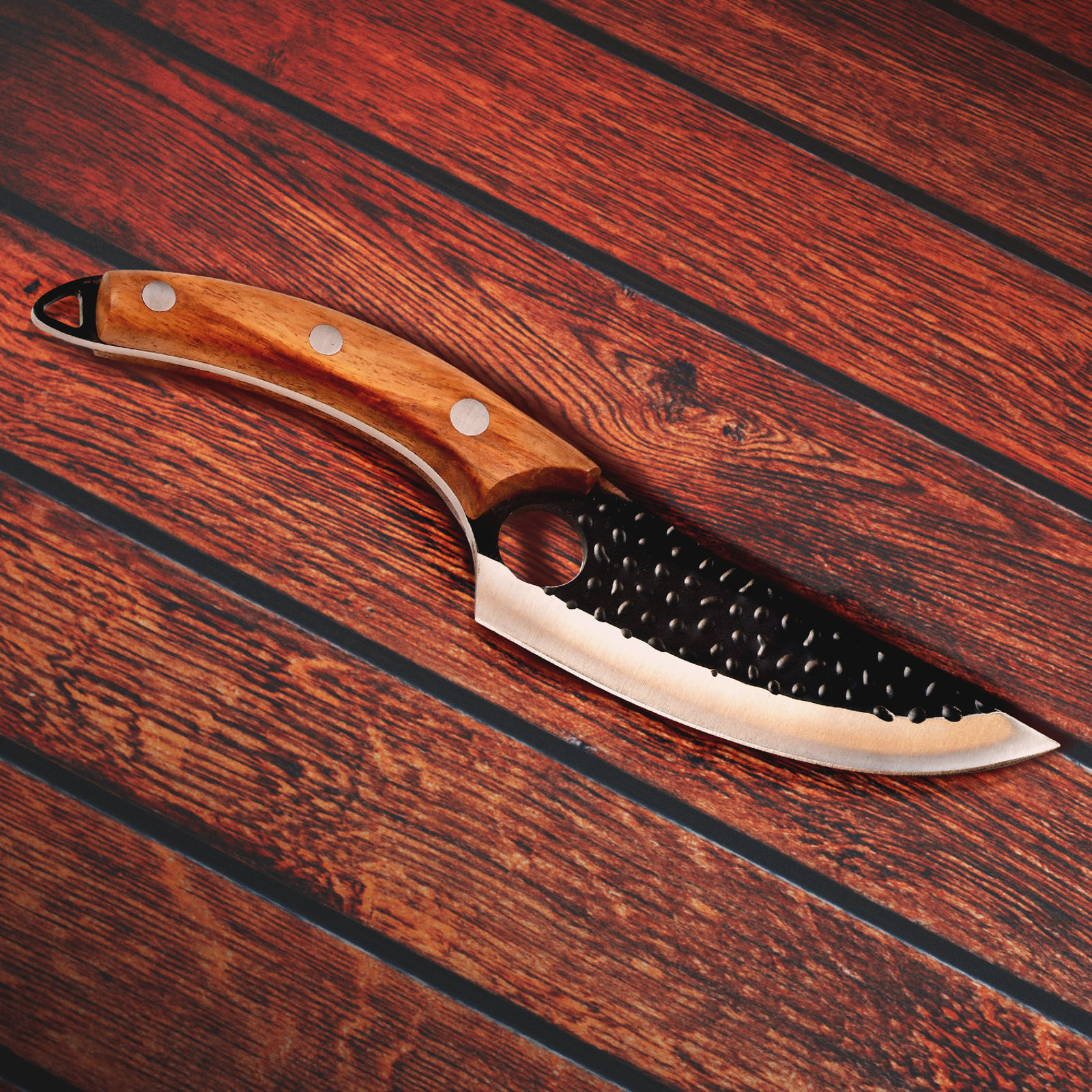 Serbisches Metzgermesser, Fleisch-Hackmesser, Ausbeinmesser mit Scheide