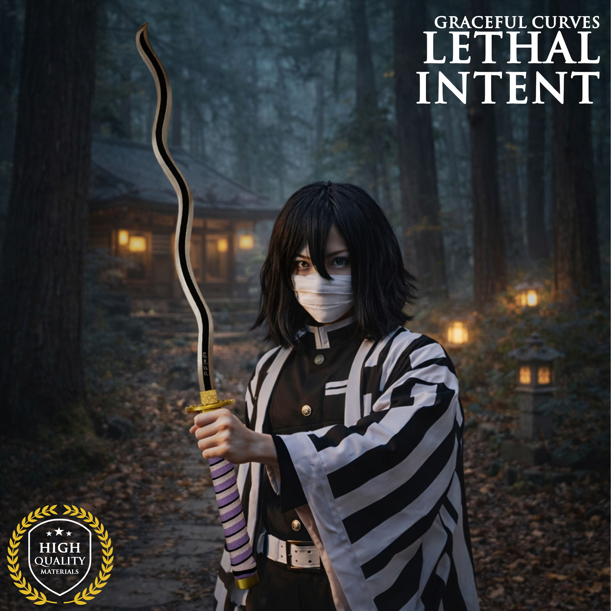 Demon Slayer: Obanai Iguro Katana mit Scheide