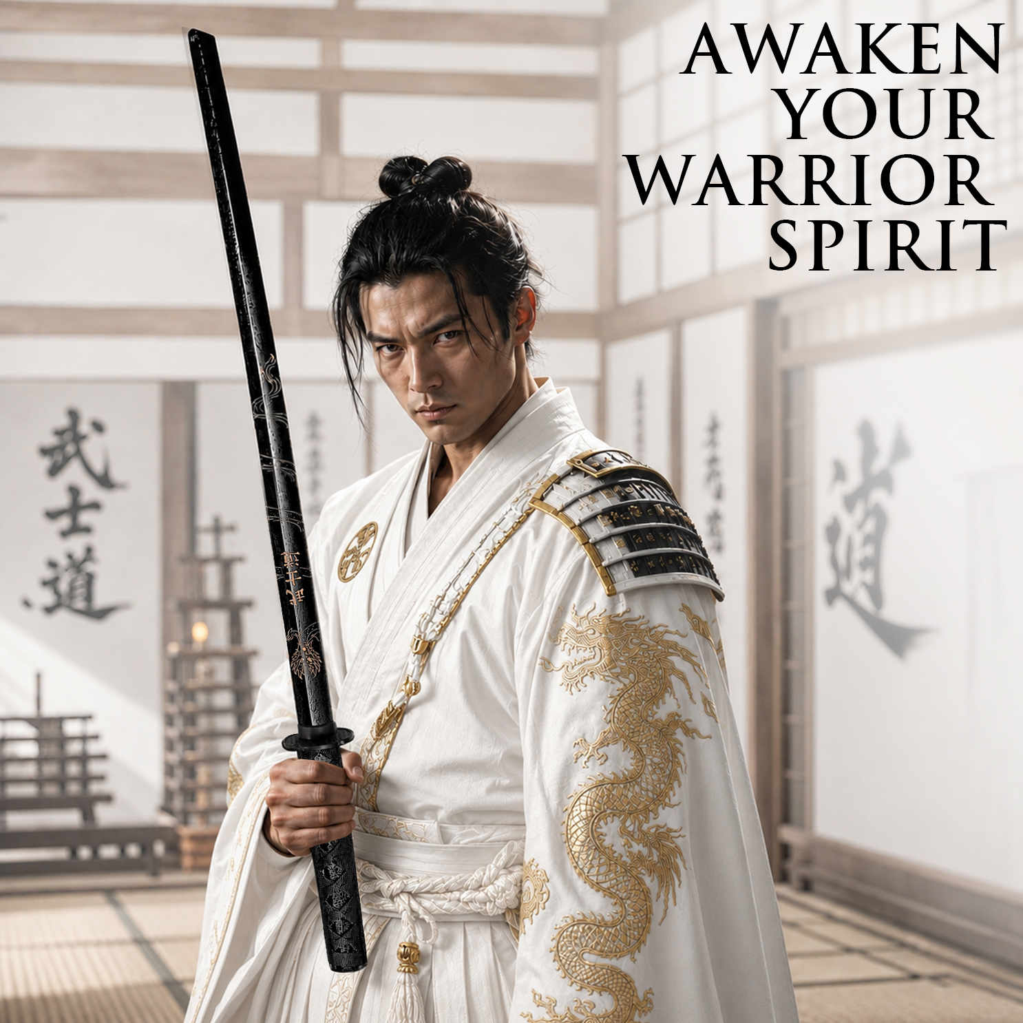 Bokken "Bushido Dragon" – Hartholz-Samuraischwert (98 cm) mit Drachen-Motiv