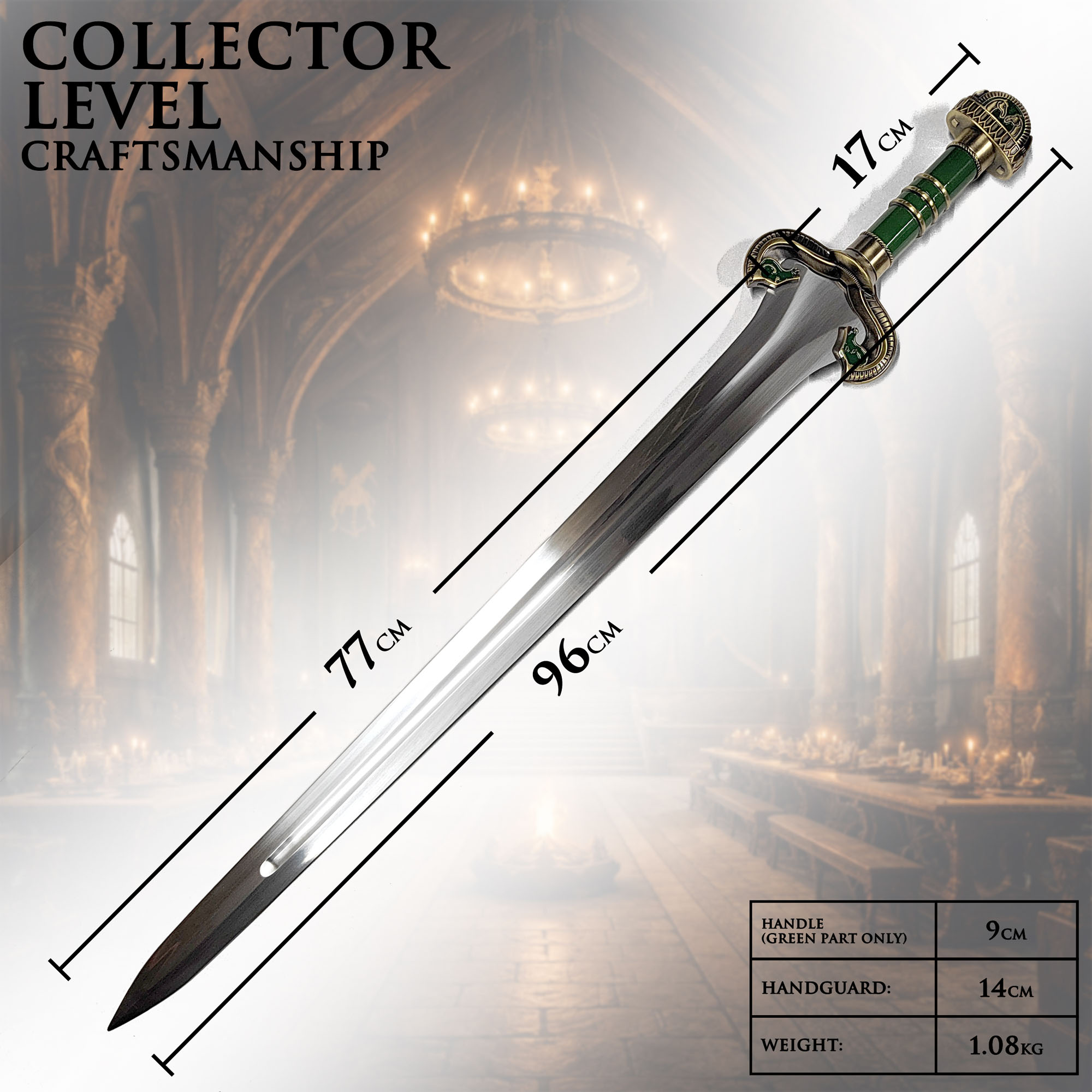 Théodreds Schwert mit Wandhalter