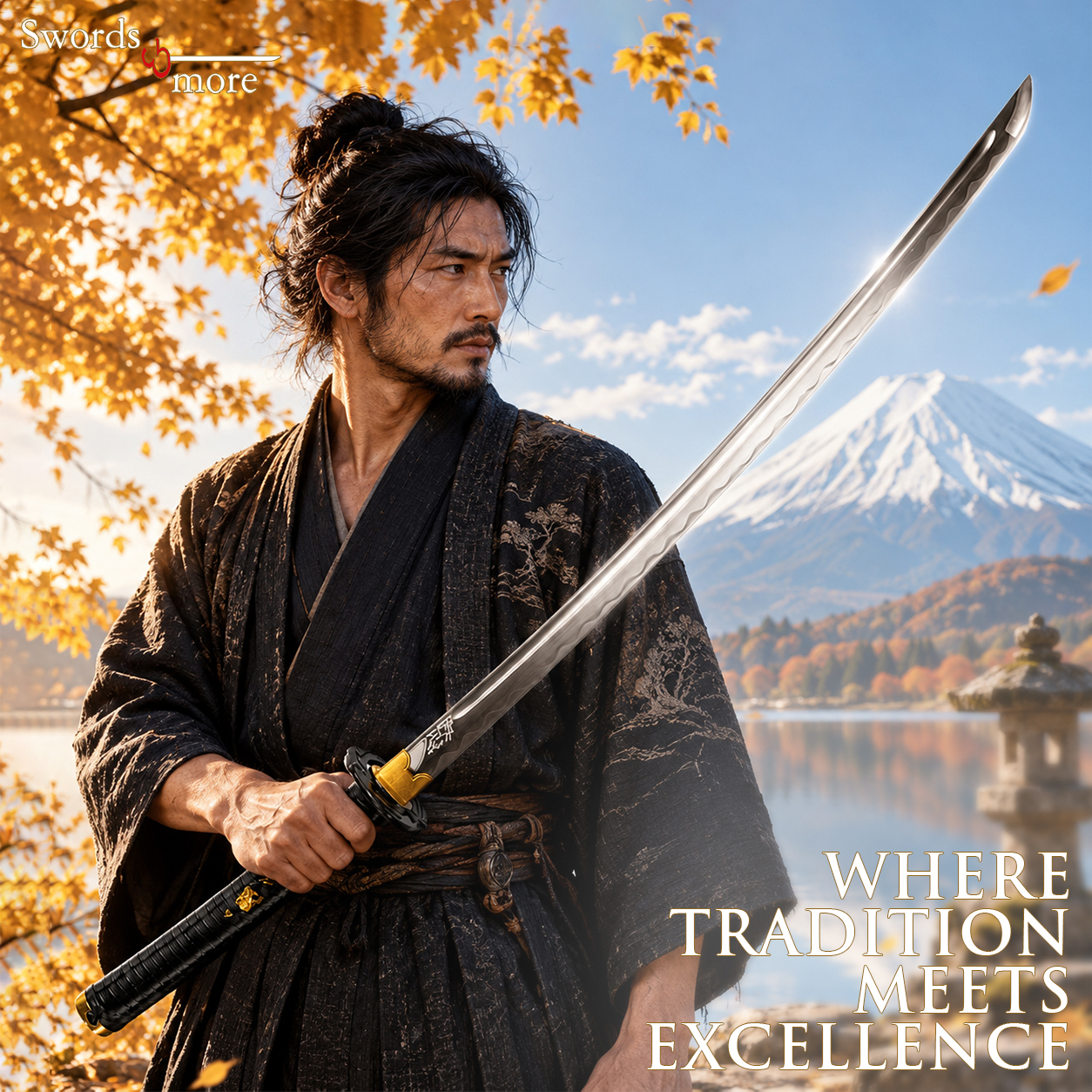 Ghost of Yōtei: Handgeschmiedetes Katana mit Scheide und Ständer