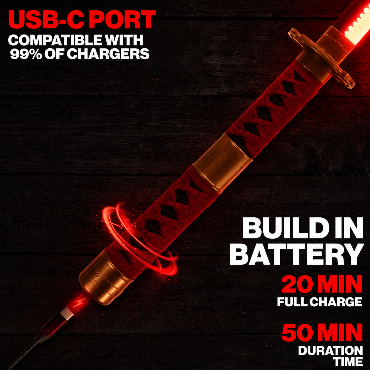 One Piece - Sandai Kitetsu Katana - LED Version