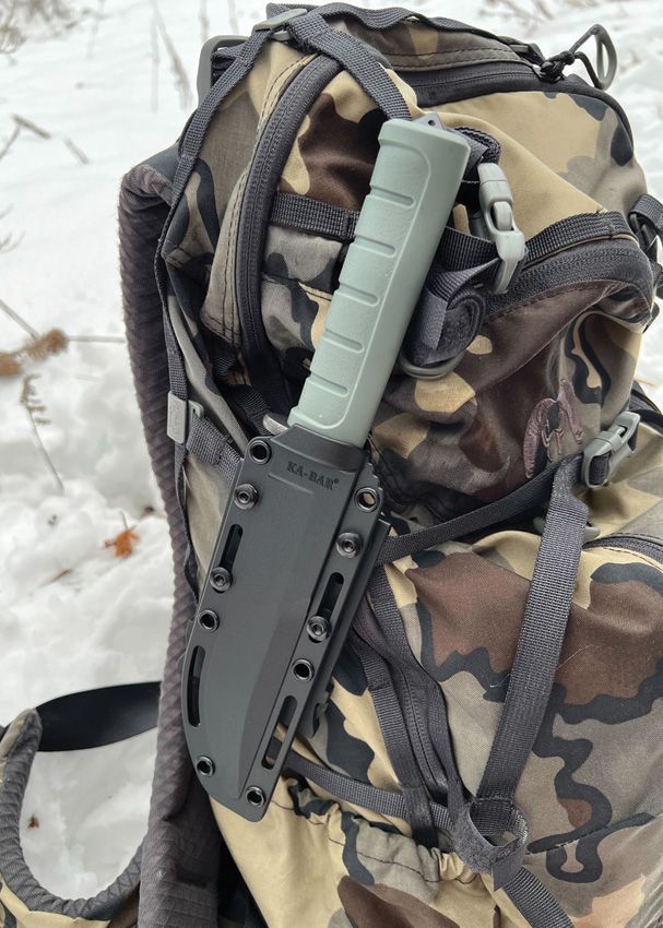 Dust I, D2 Black Clip Point Blade, Green GFN Handle