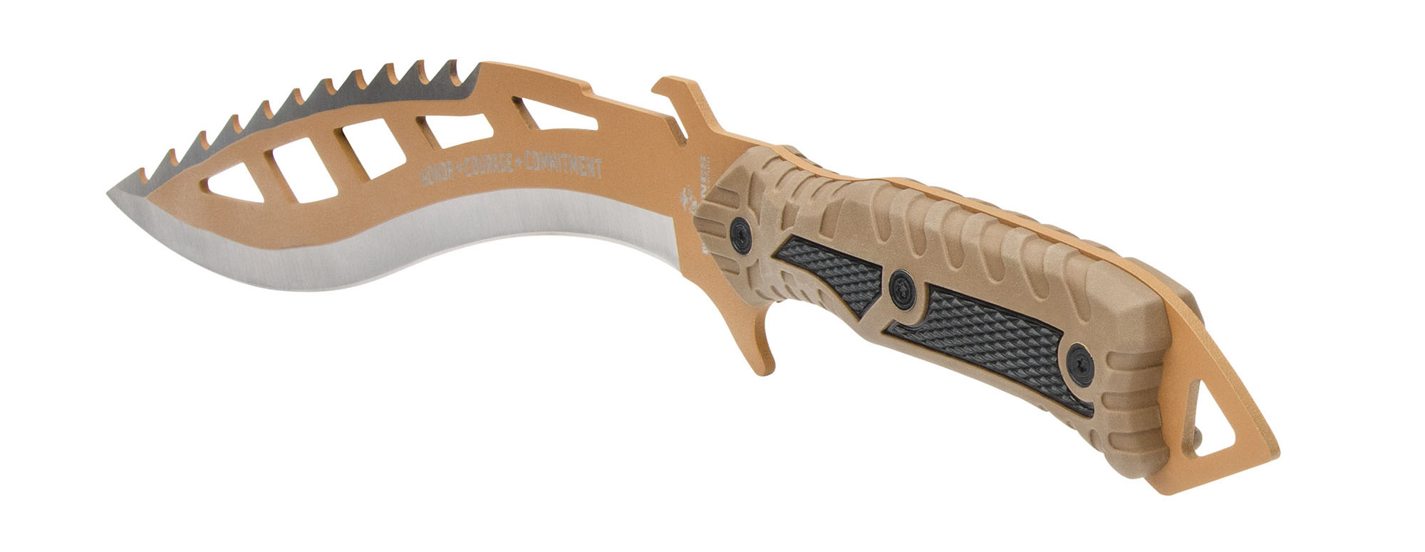 USMC Desert OPS Sawback Machete mit Scheide USMC Desert OPS Sawback Machete mit Scheide