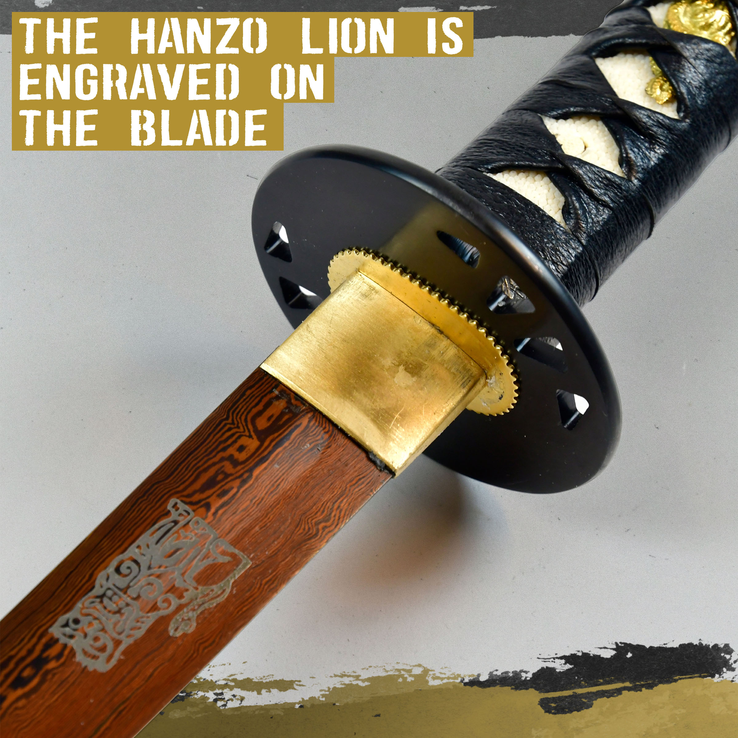 "Töte Bill" - Hattori Hanzo Schwert - handgeschmiedet & gefaltet, Set - Blutdamast Edition "Töte Bill" - Hattori Hanzo Schwert - handgeschmiedet & gefaltet, Set - Blutdamast Edition