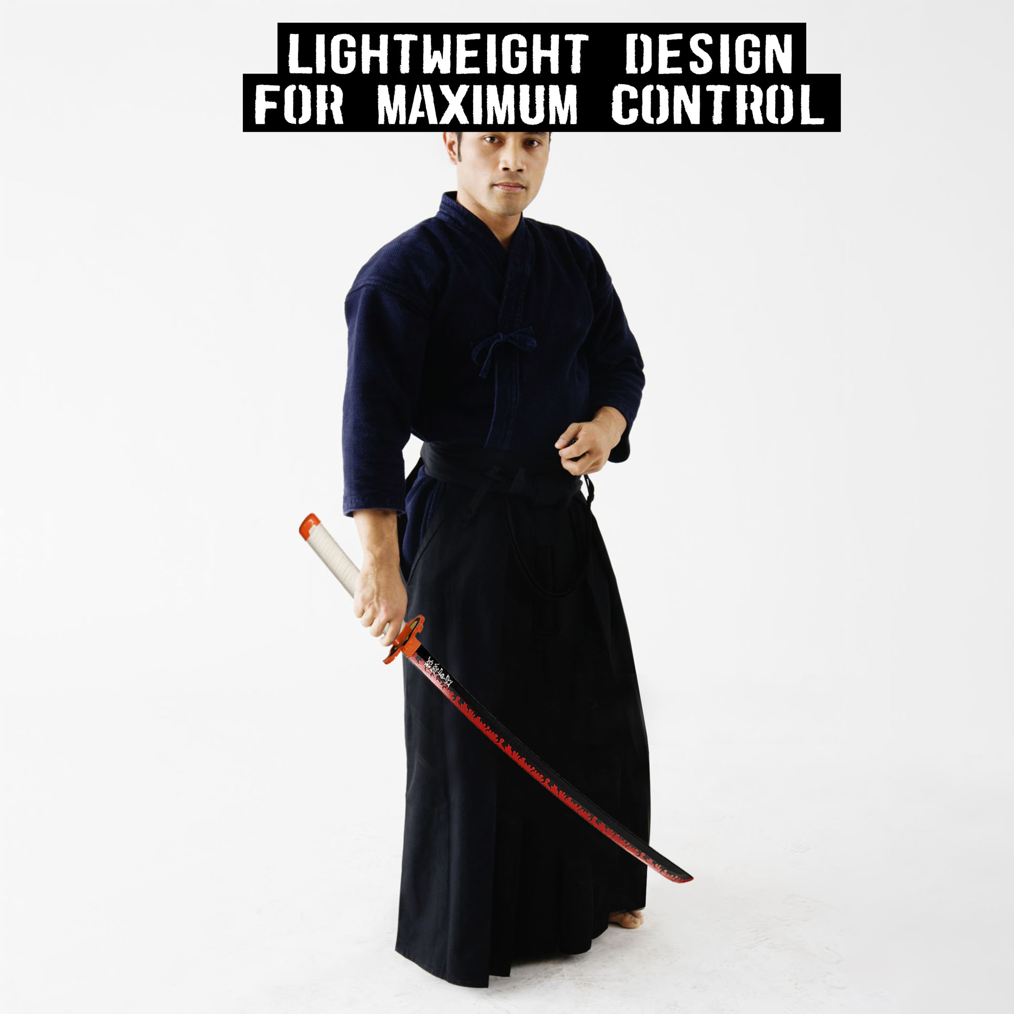 Demon Slayer - Rengoku Kyojuro sword made of wood with scabbard
