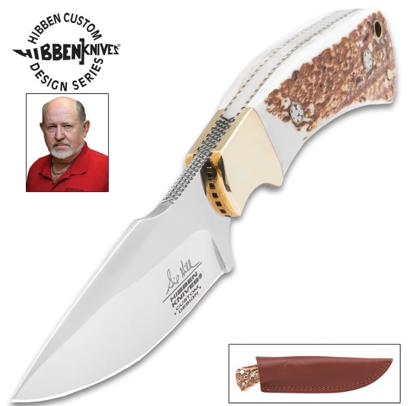 Gil Hibben Diamondback Stag Knife And Sheath