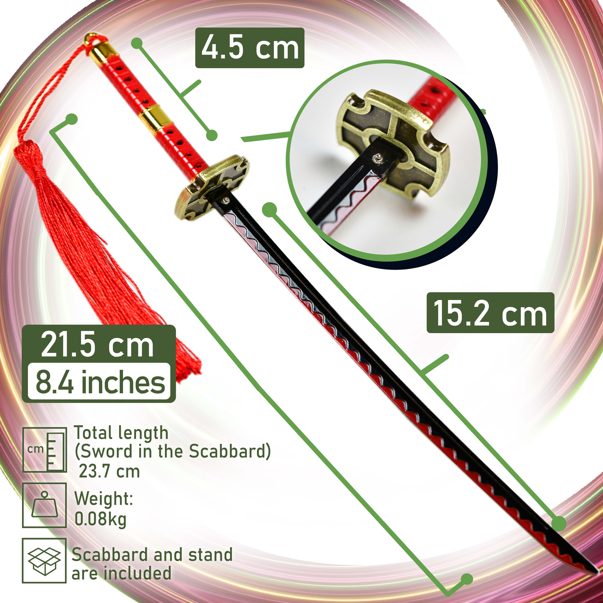 One Piece - Roronoa Zoro Sandai Kitetsu Katana - Brieföffnerversion One Piece - Roronoa Zoro Sandai Kitetsu Katana - Brieföffnerversion