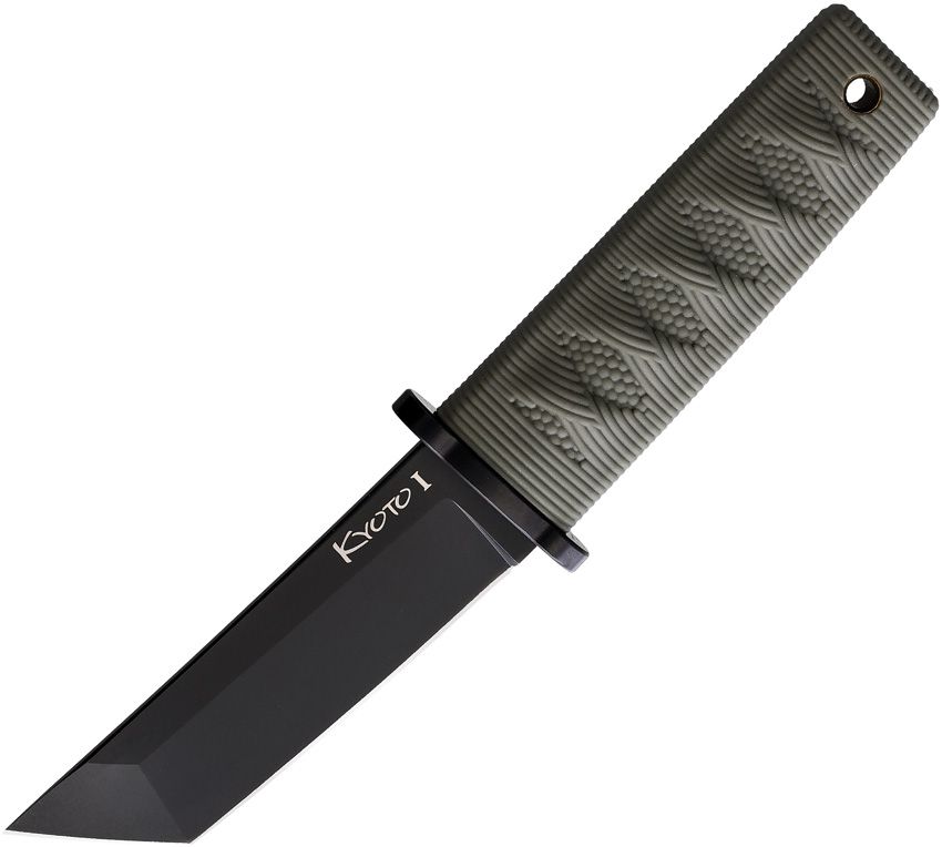 Kyoto II, Black Tanto Blade, OD Green Handle