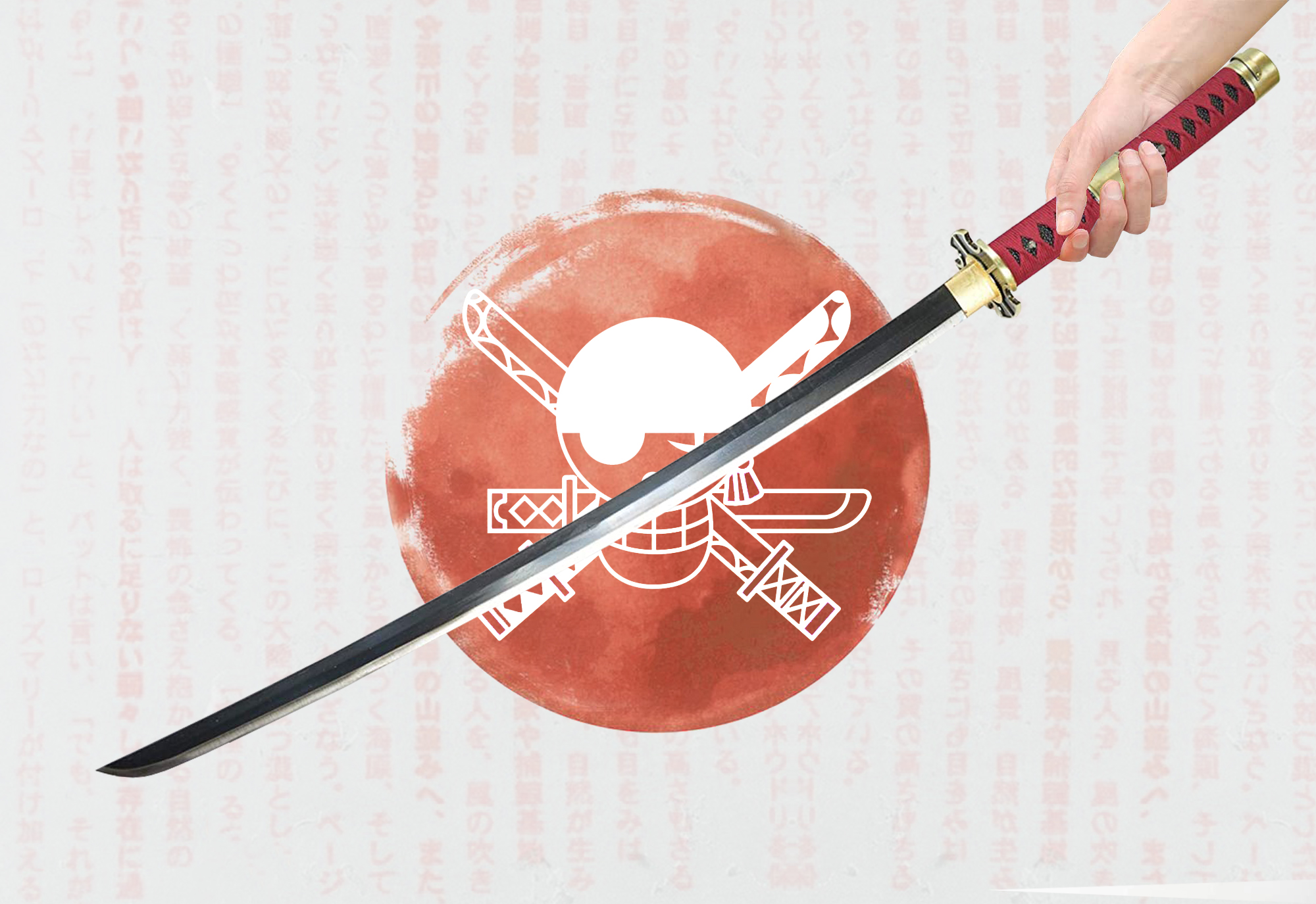 One Piece Roronoa Zoro Katana - handgeschmiedet&gefaltet, Set