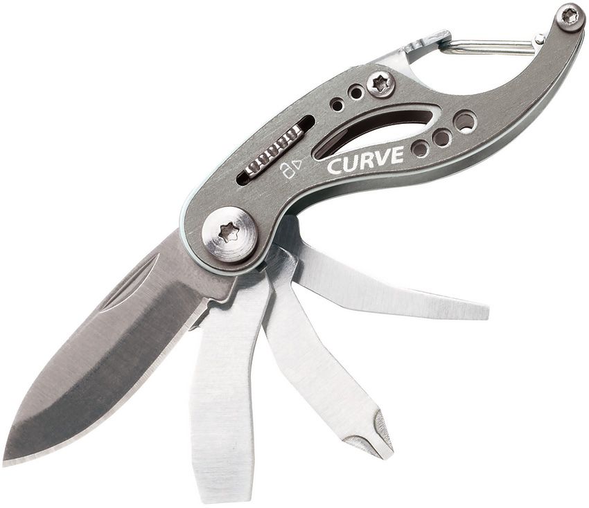 Curve (Gray) Keychain Size Mini Multi-Tool