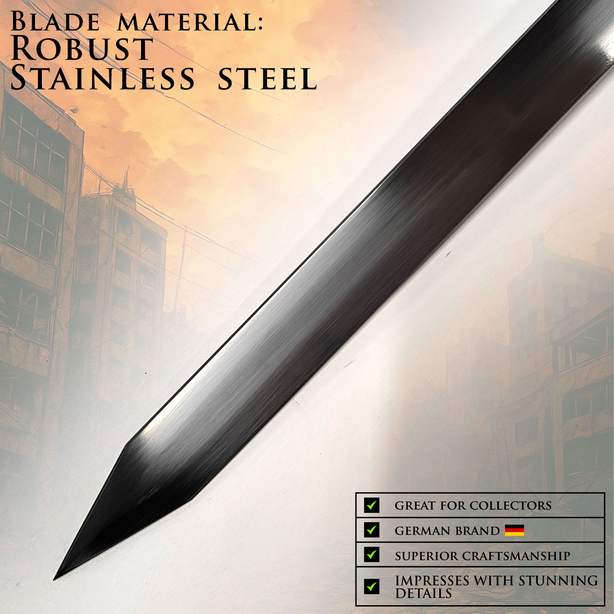 Chainsaw Man - Hayakawa Aki's Katana mit Scheide (Gerade Klinge)