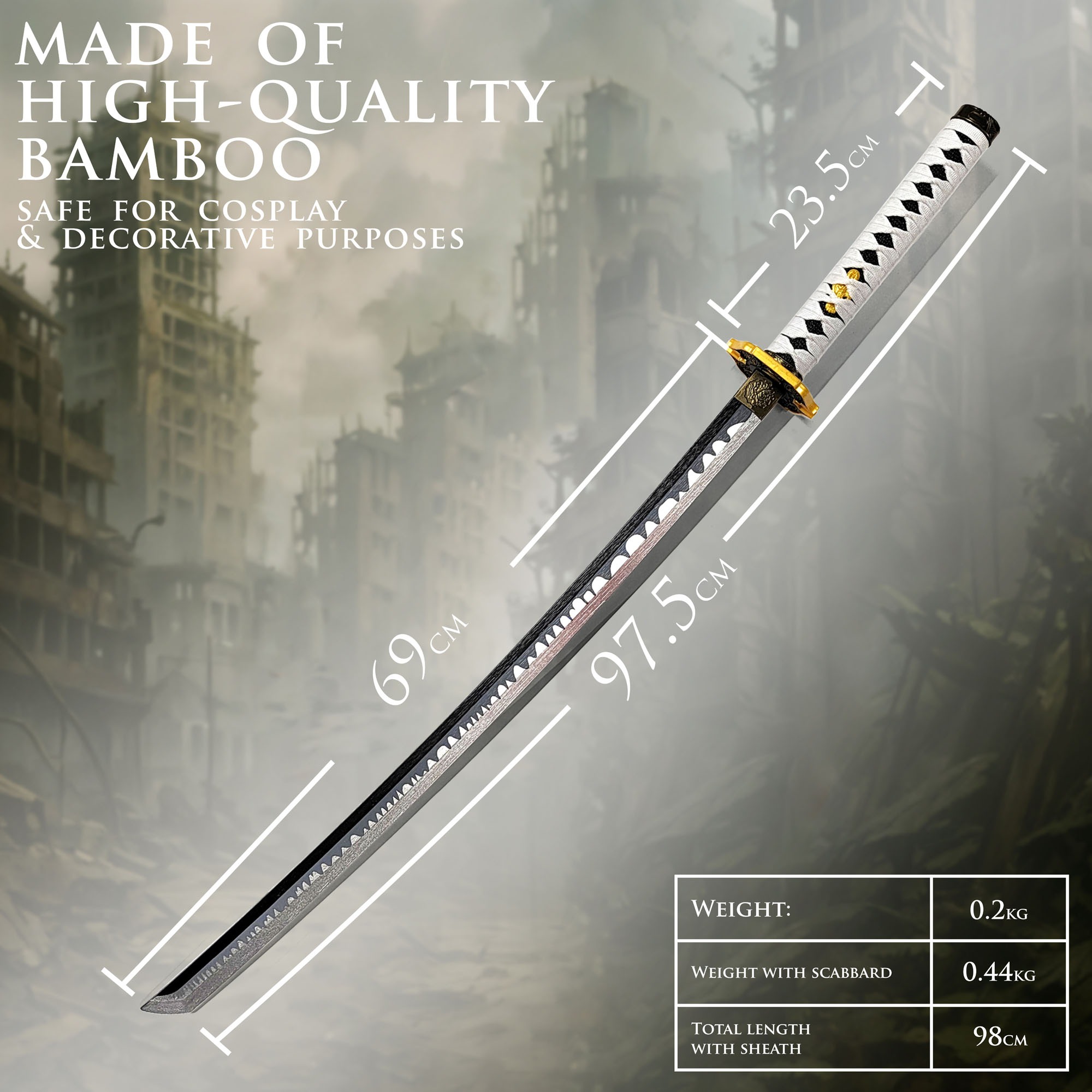 Devil May Cry 5 - Nero's Neues Schwert mit Scheide - Holzversion