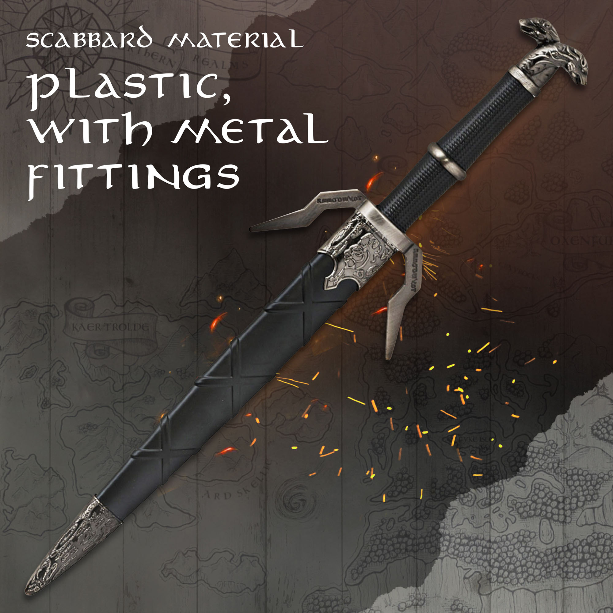 Witcher - silver dagger with sheath