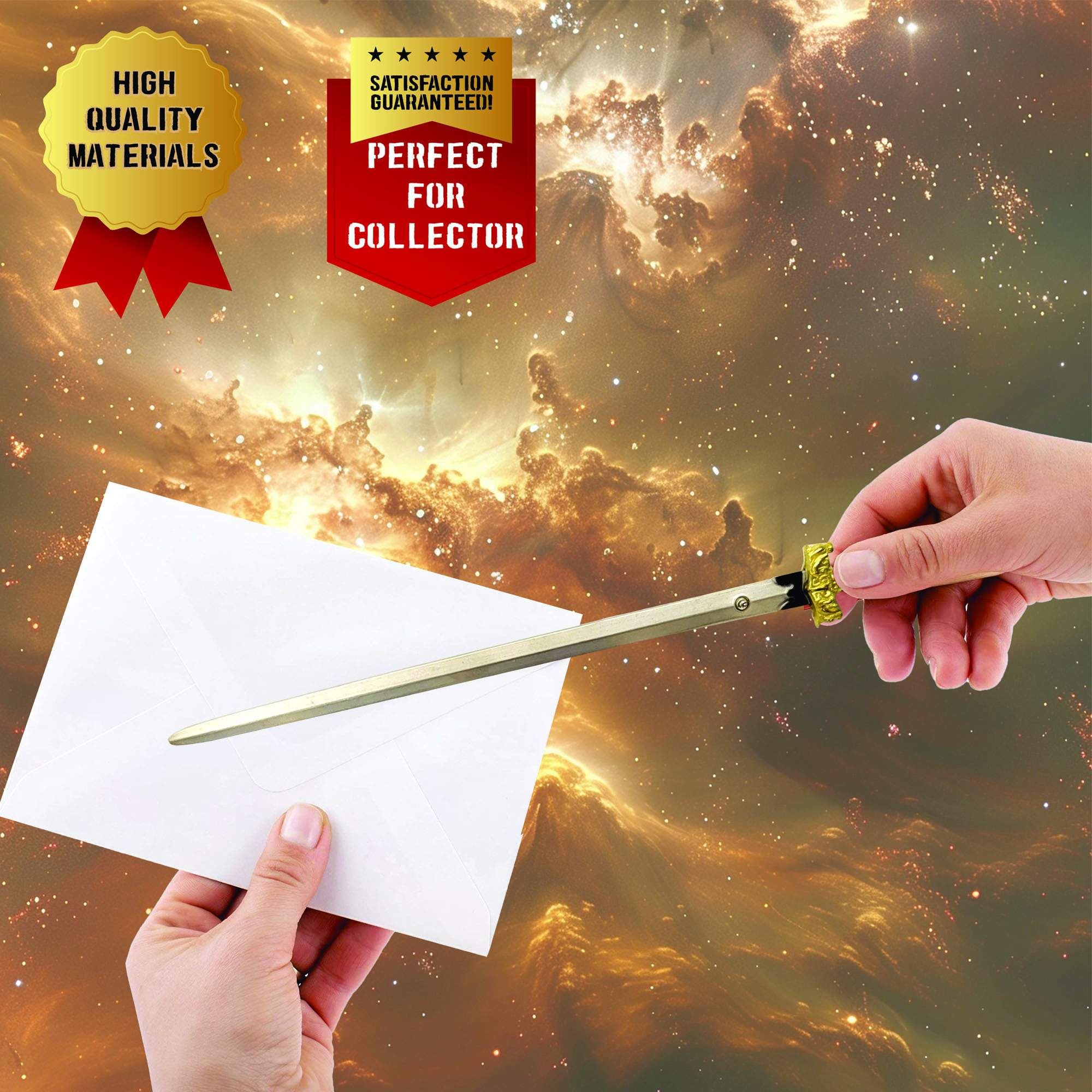 Schwert von Goujian – Jian Schwert, Brieföffner mit Scheide und Ständer