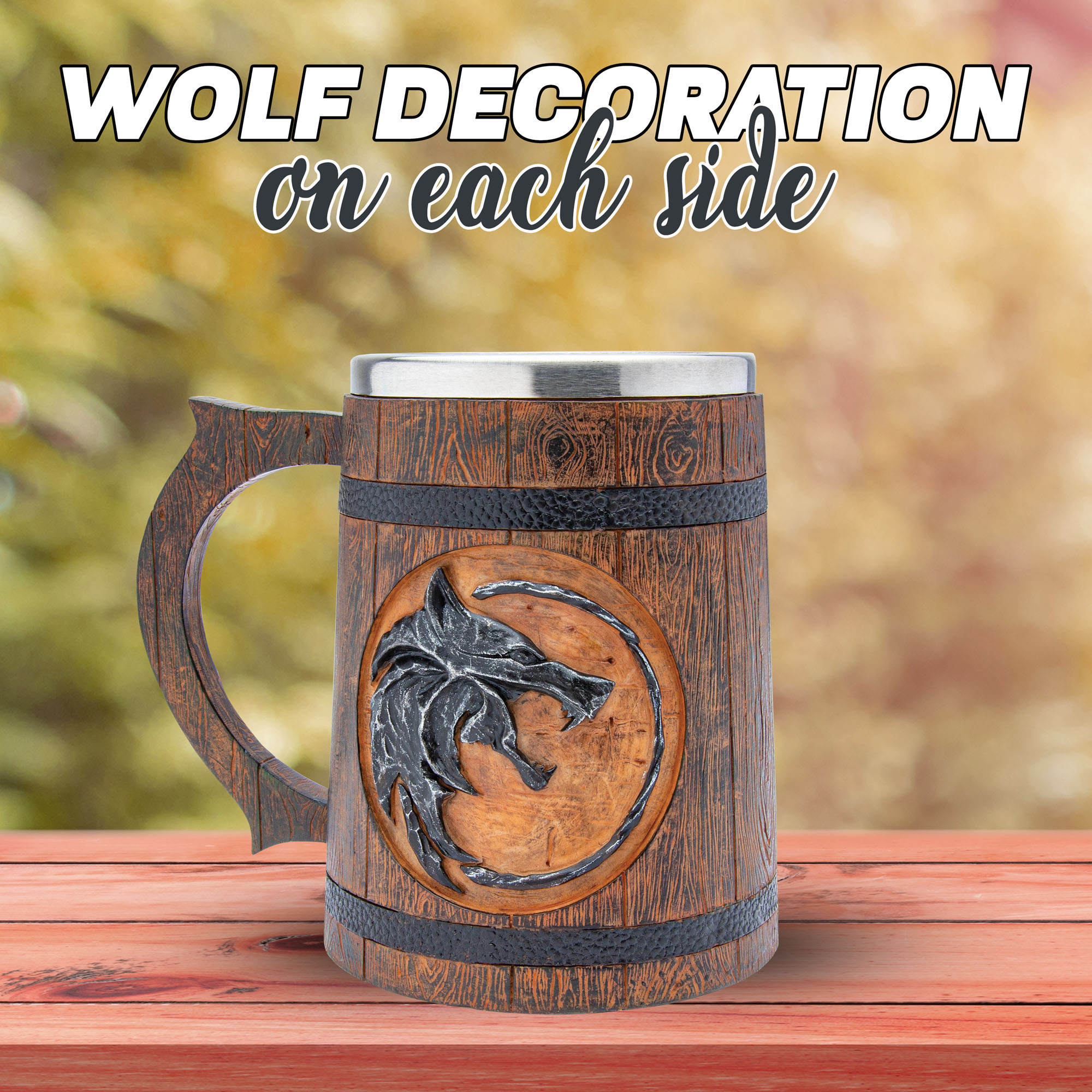The Witcher - Geralt's Wolf Medallion Bierkrug