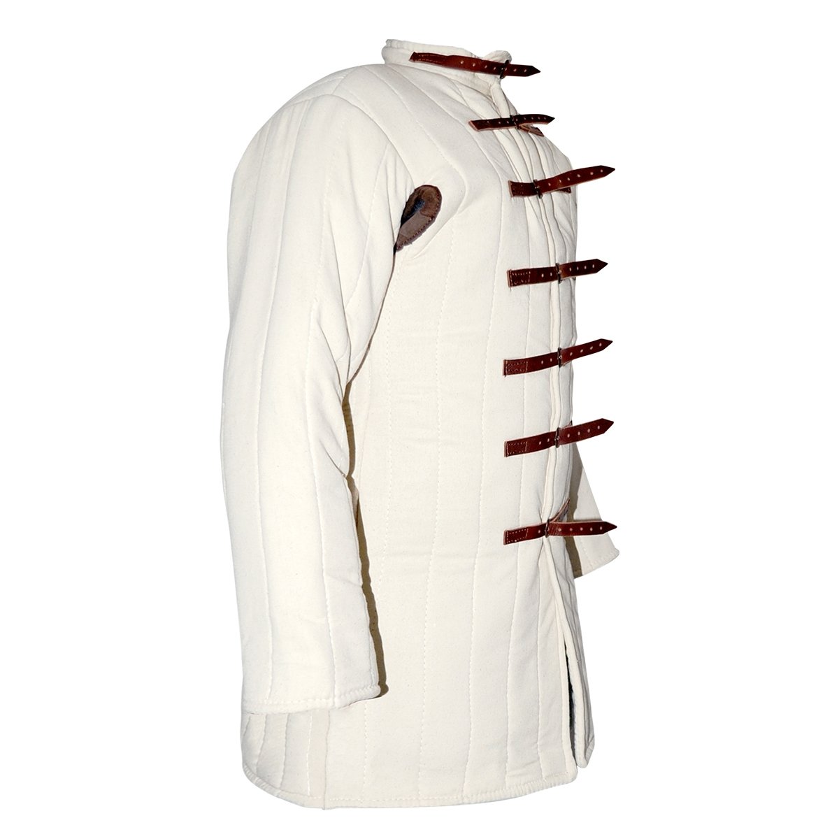 Gambeson mit Lederschnallen – naturfarben, Größe XL