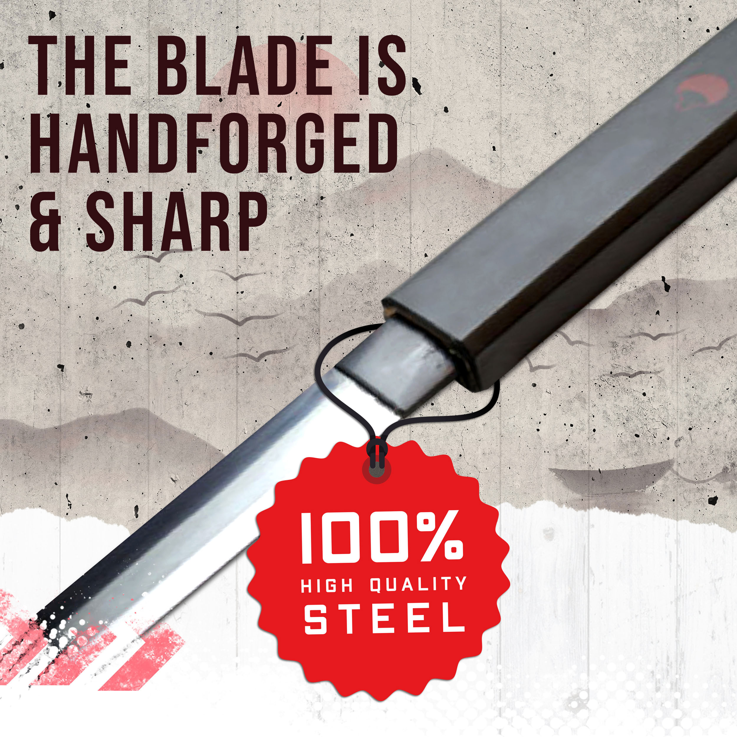Sasuke Uchiha Naruto Anime Katana - schwarz handgeschmiedet