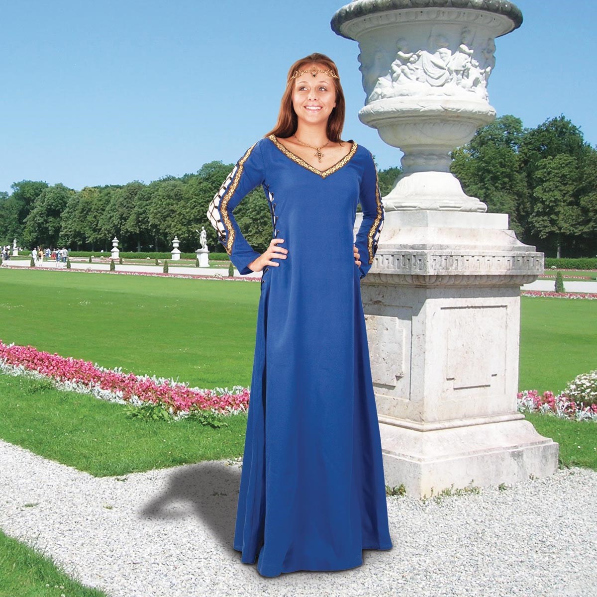Castleford Gown, Blue, Size L