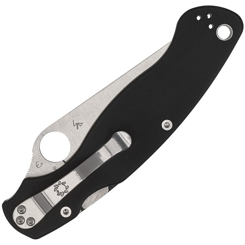 Military 2, S30V Satin Serrated Blade, Black G10 Handle
