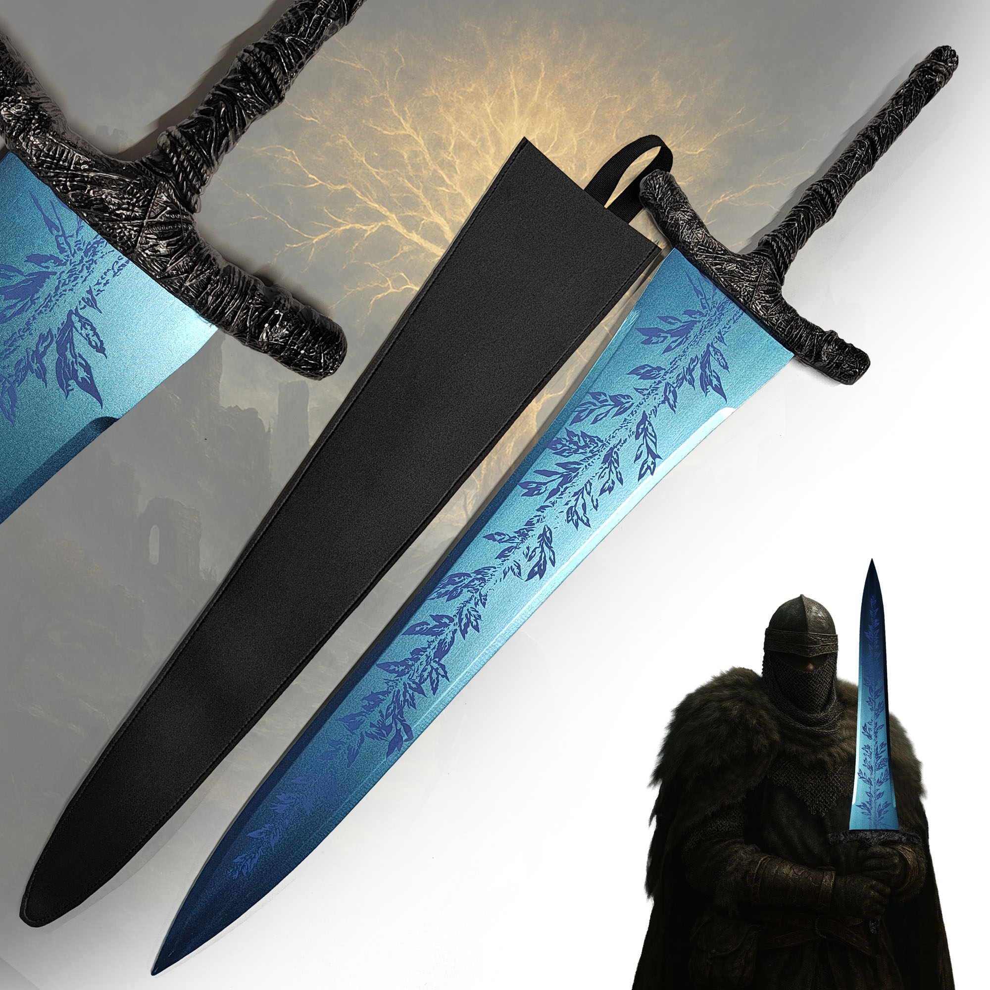 Elden Ring - Dark Moon Großschwert mit Scheide - Holzversion