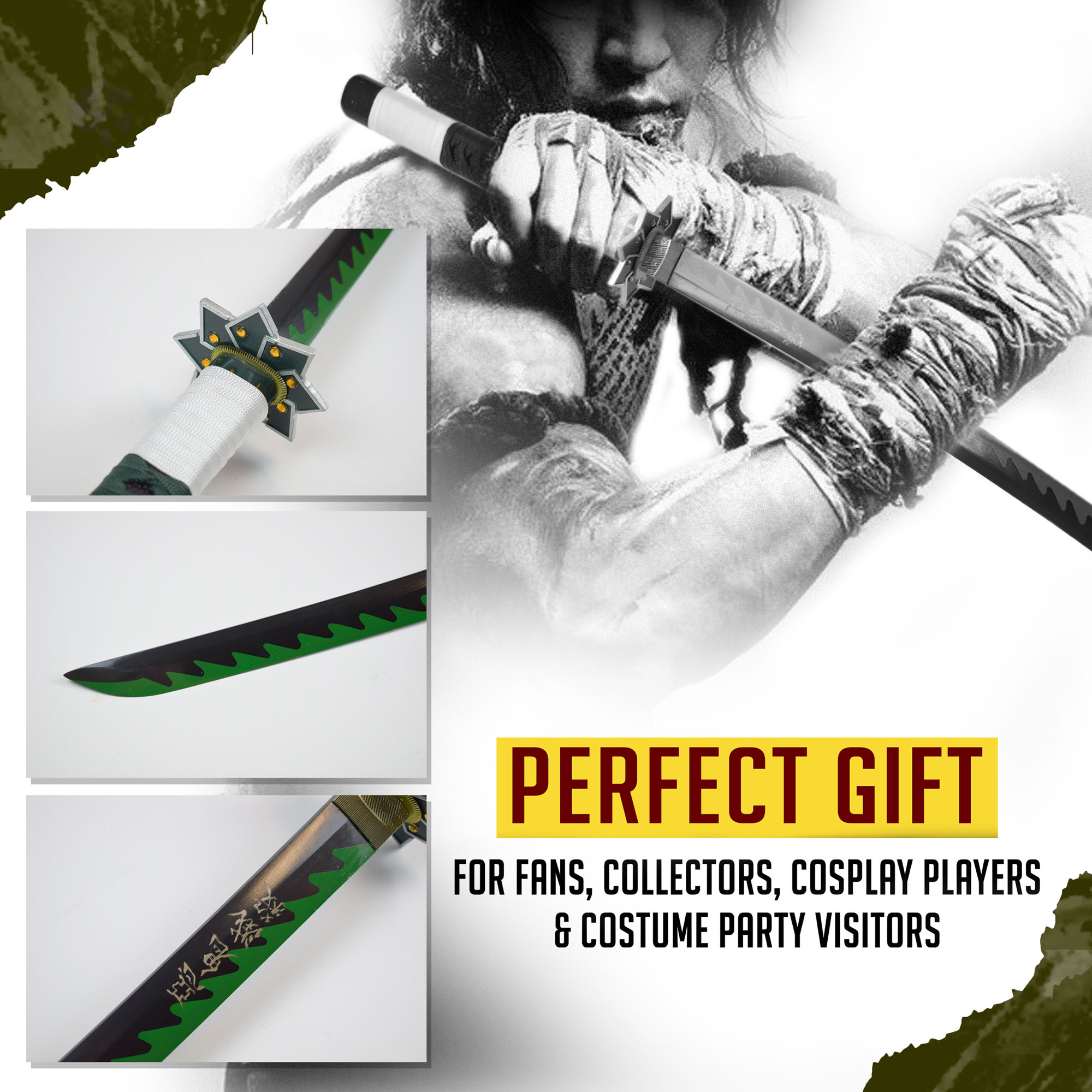 Demon Slayer: Kimetsu no Yaiba - Shinazugawa Sanemi Schwert - handgeschmiedet