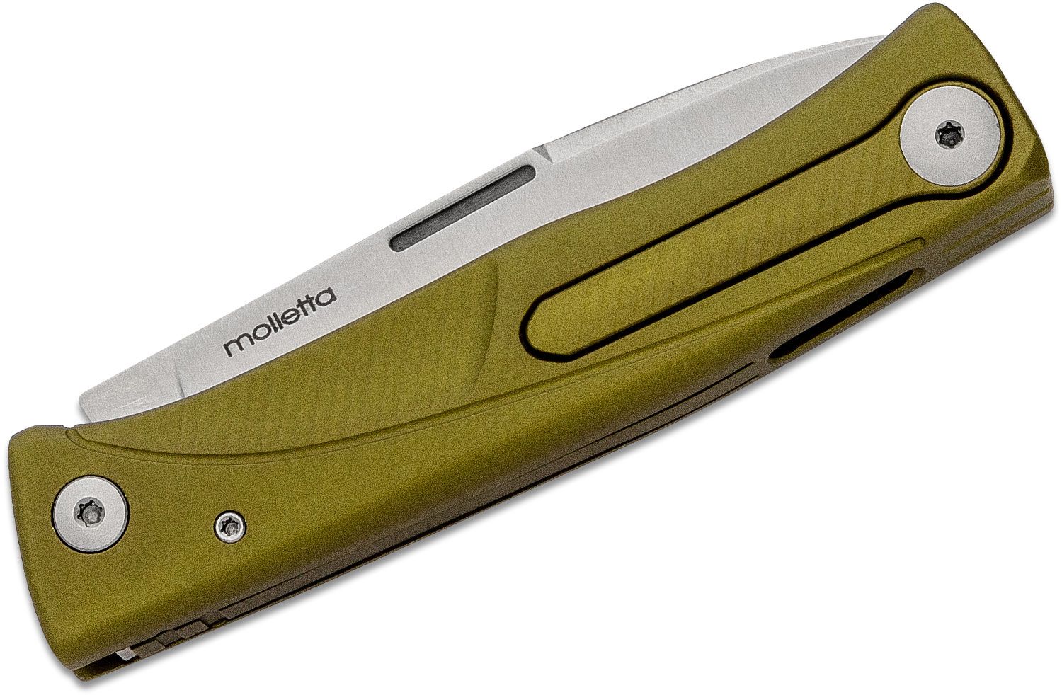 Thrill, M390 Satin-Klinge, grüner Aluminiumgriff