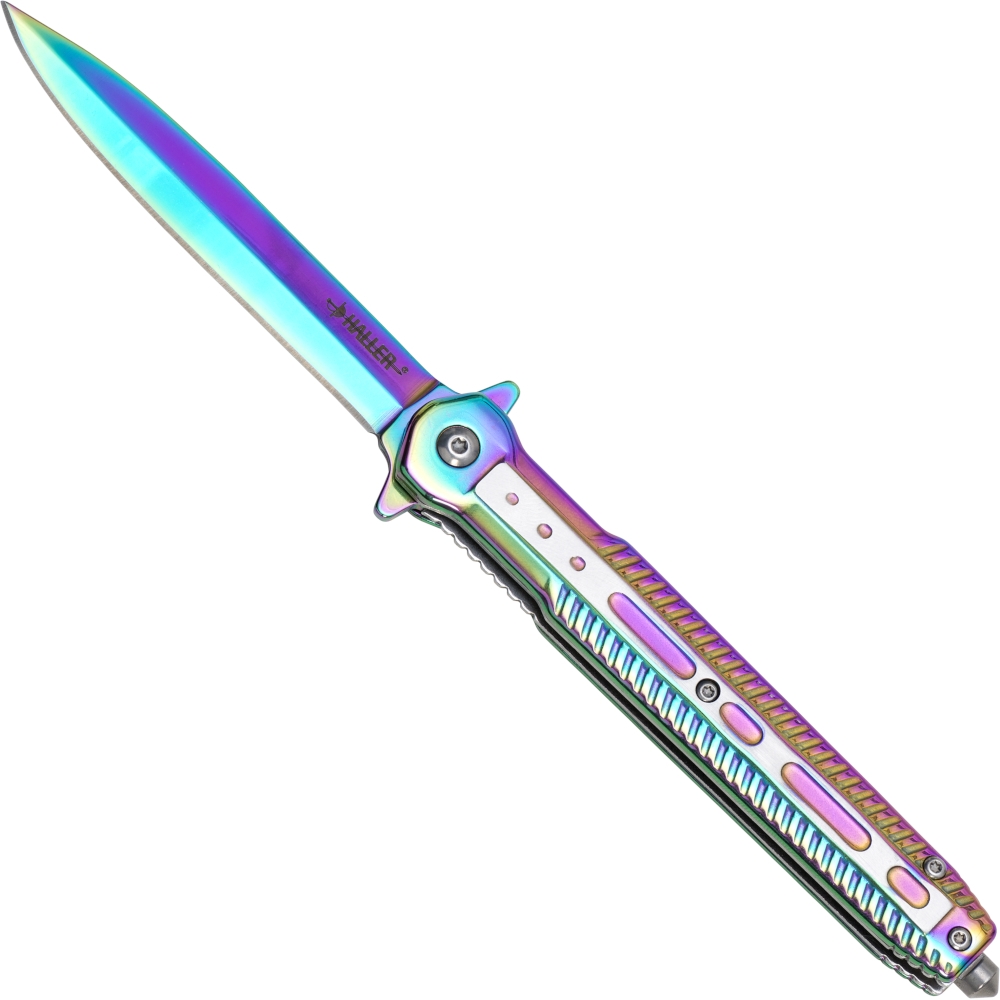Stiletto Pocket Knife Rainbow