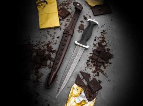 Schweizer Dolch Mosaikdamast