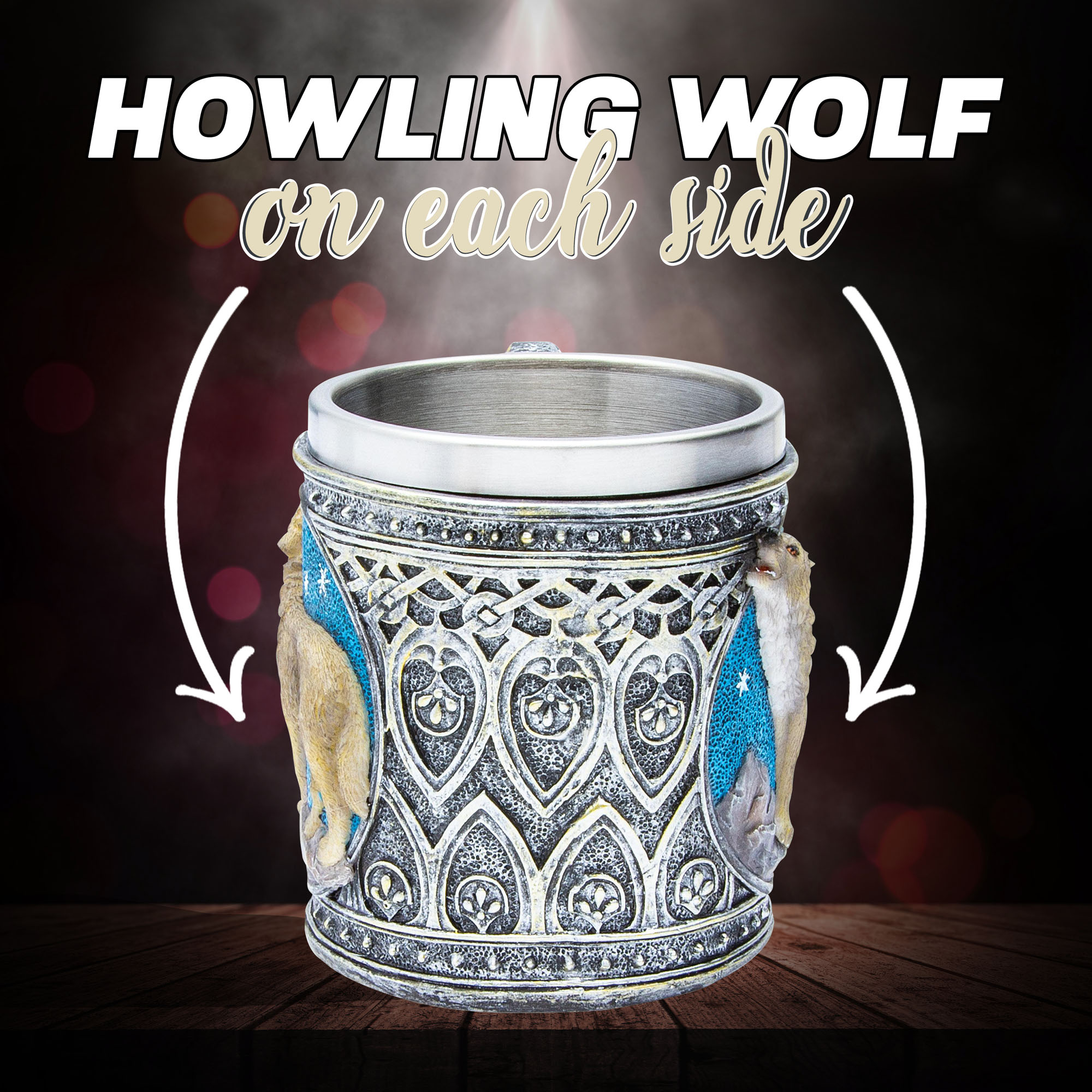 The Witcher - Geralt's Lone Wolf Fantasy Becher