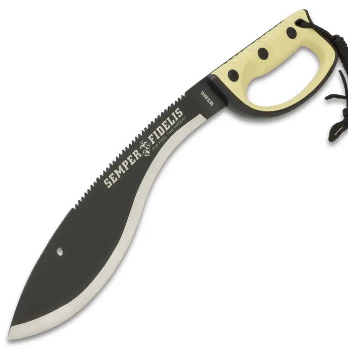 USMC Semper Fidelis Sawback Kukri mit Scheide